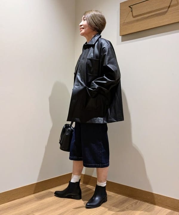 BEAMS HEARTのヴィンテージライク ワークジャケット 25AW レディース フェイクレザー オーバーサイズ 秋 ライトアウターを使ったコーディネートを紹介します。｜Rakuten Fashion(楽天ファッション／旧楽天ブランドアベニュー)6162715