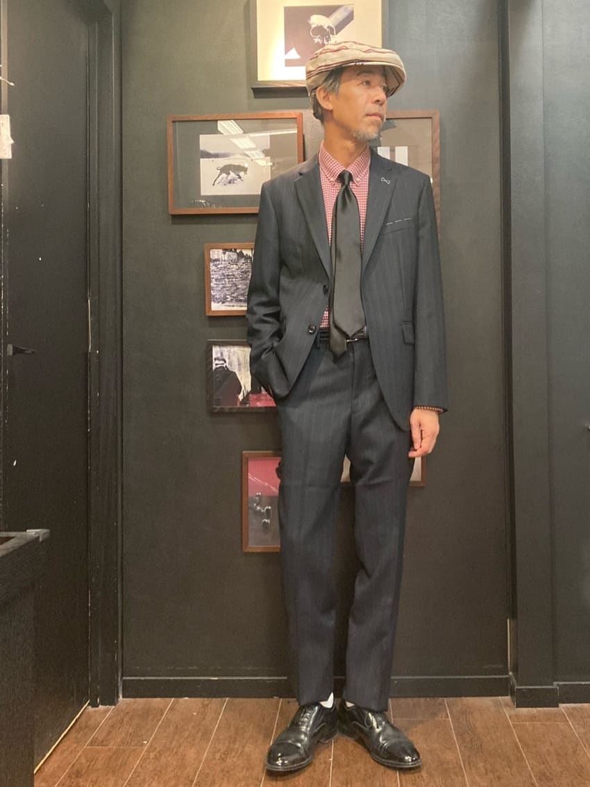 TAKEO KIKUCHIの【THE FLAGSHIP】矢絣 ストライプ スーツを使ったコーディネートを紹介します。｜Rakuten Fashion(楽天ファッション／旧楽天ブランドアベニュー)6163583