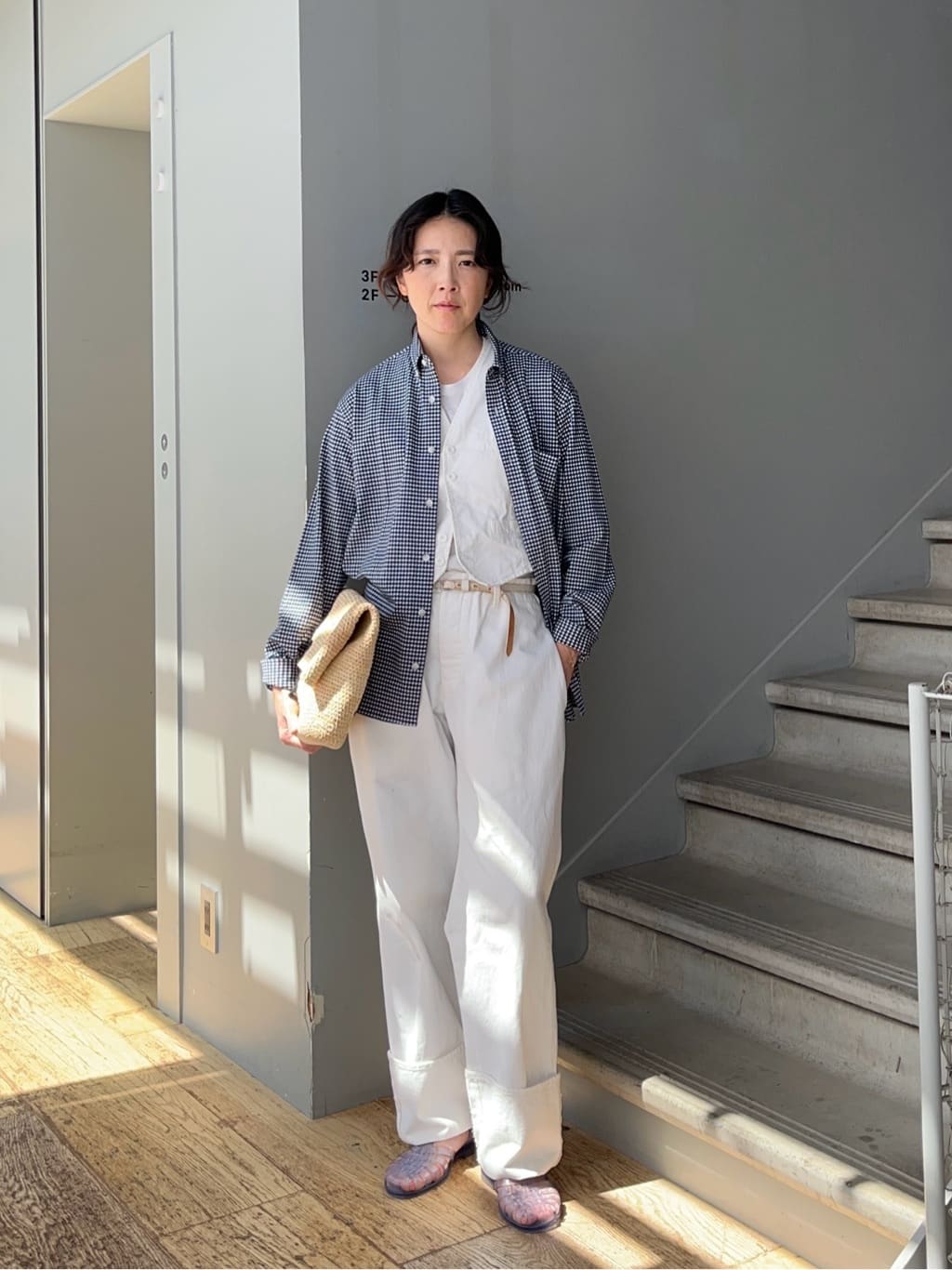 TAKEO KIKUCHIの【抗菌防臭】サッカーギンガムチェック ボタンダウンシャツを使ったコーディネートを紹介します。｜Rakuten Fashion(楽天ファッション／旧楽天ブランドアベニュー)6164764