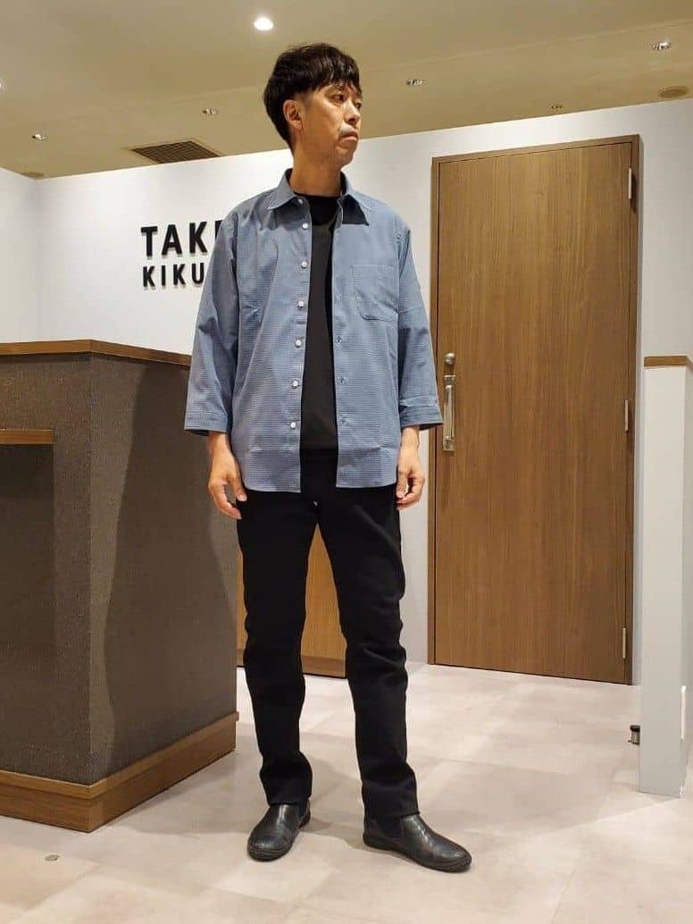 TAKEO KIKUCHIの【COOL CITY WEAR】DotAir(R)サッカー シャツを使ったコーディネートを紹介します。｜Rakuten Fashion(楽天ファッション／旧楽天ブランドアベニュー)6168191