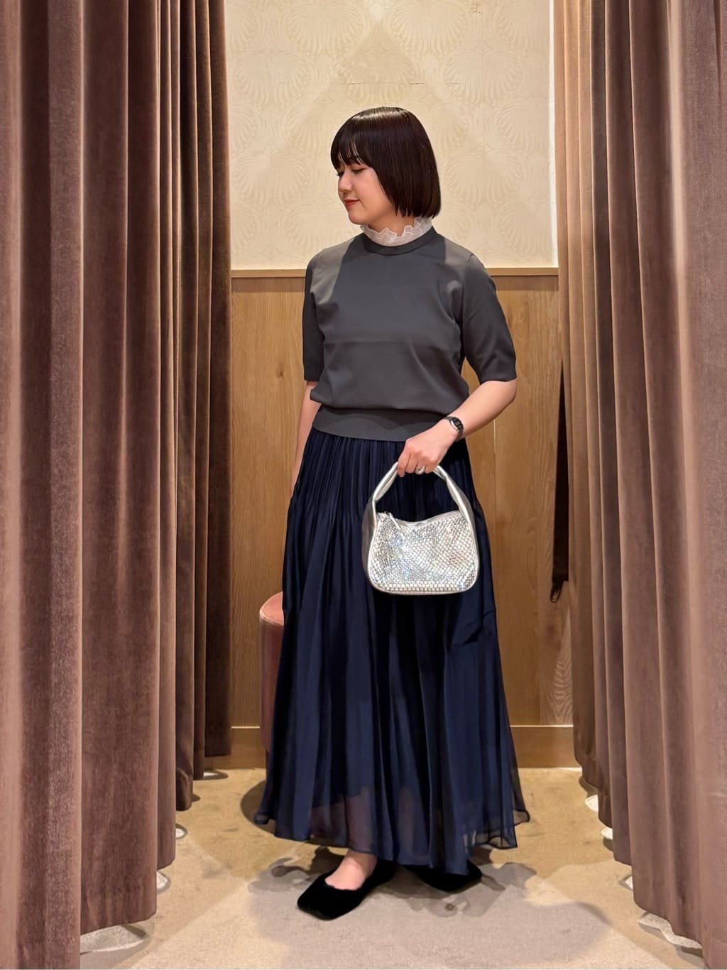 UNITED ARROWS LTD. OUTLET | オーガンジー フリル 2WAY ニット