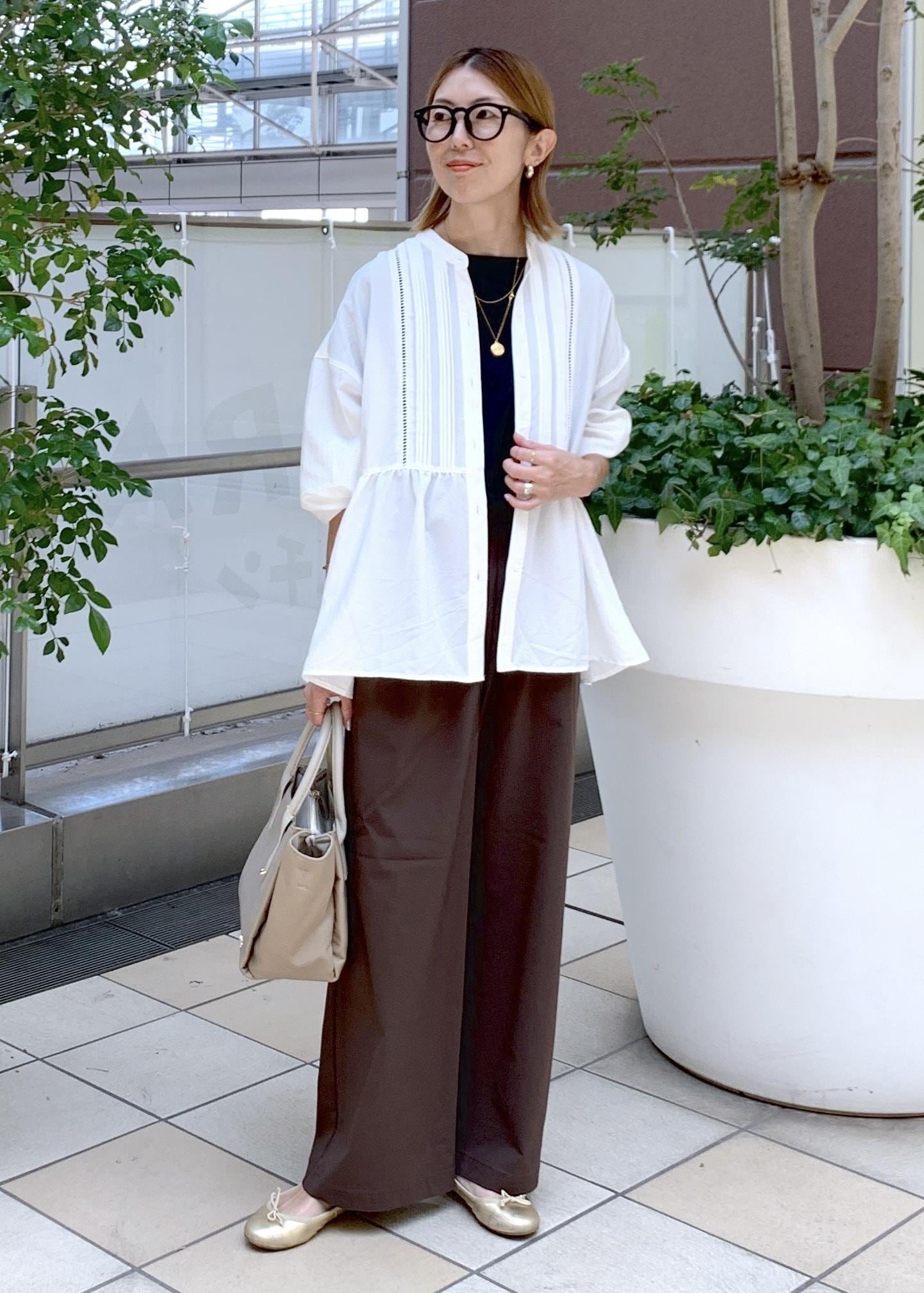 ROPE' PICNICの【UVケア・防シワ】羽織れるピンタックデザインペプラムシャツを使ったコーディネートを紹介します。｜Rakuten Fashion(楽天ファッション／旧楽天ブランドアベニュー)6197516