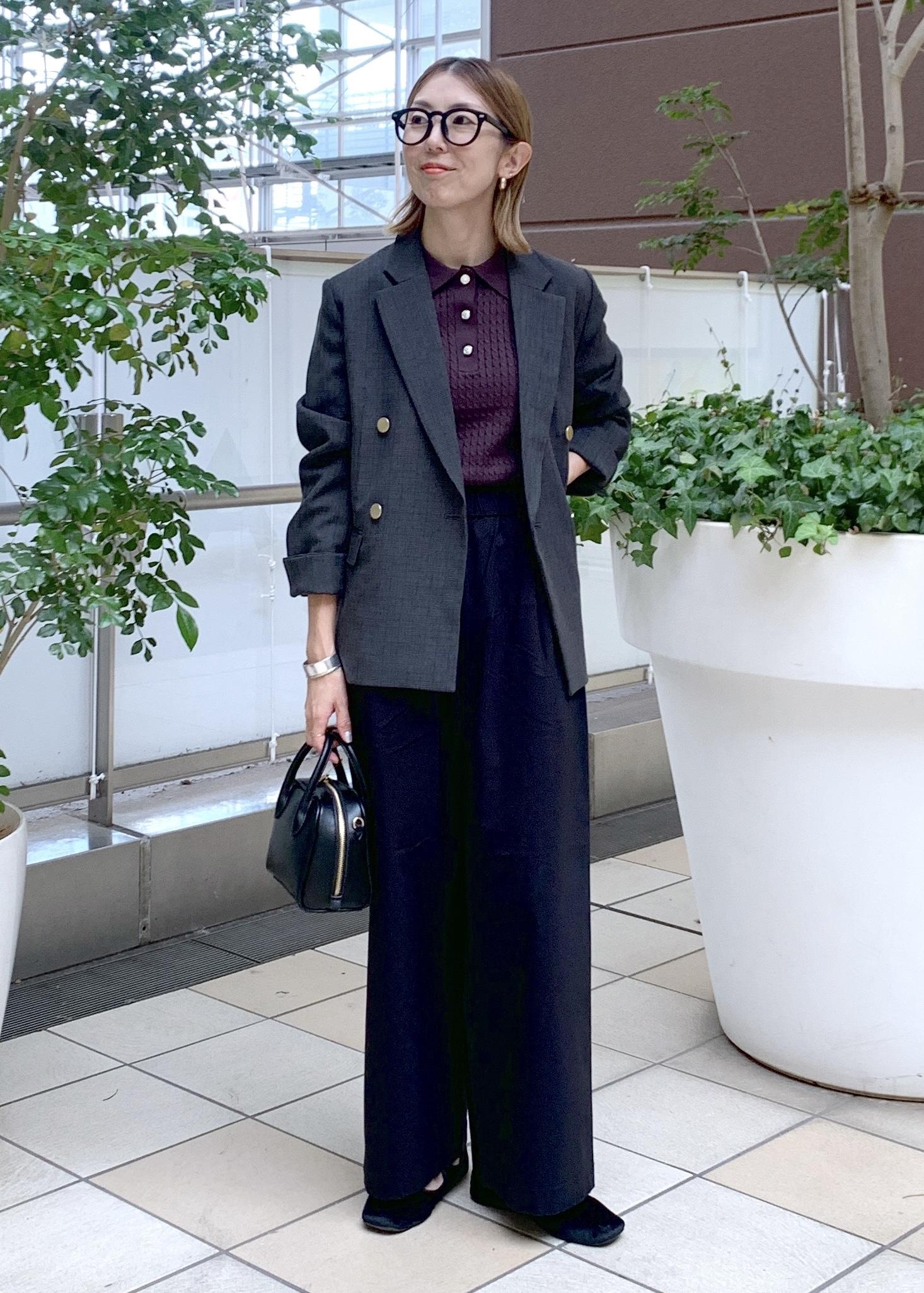 ROPE' PICNICのレディハンサムシリーズ ウールライク金ボタンジャケット(半裏地)/セットアップ・通勤対応を使ったコーディネートを紹介します。｜Rakuten Fashion(楽天ファッション／旧楽天ブランドアベニュー)6197412