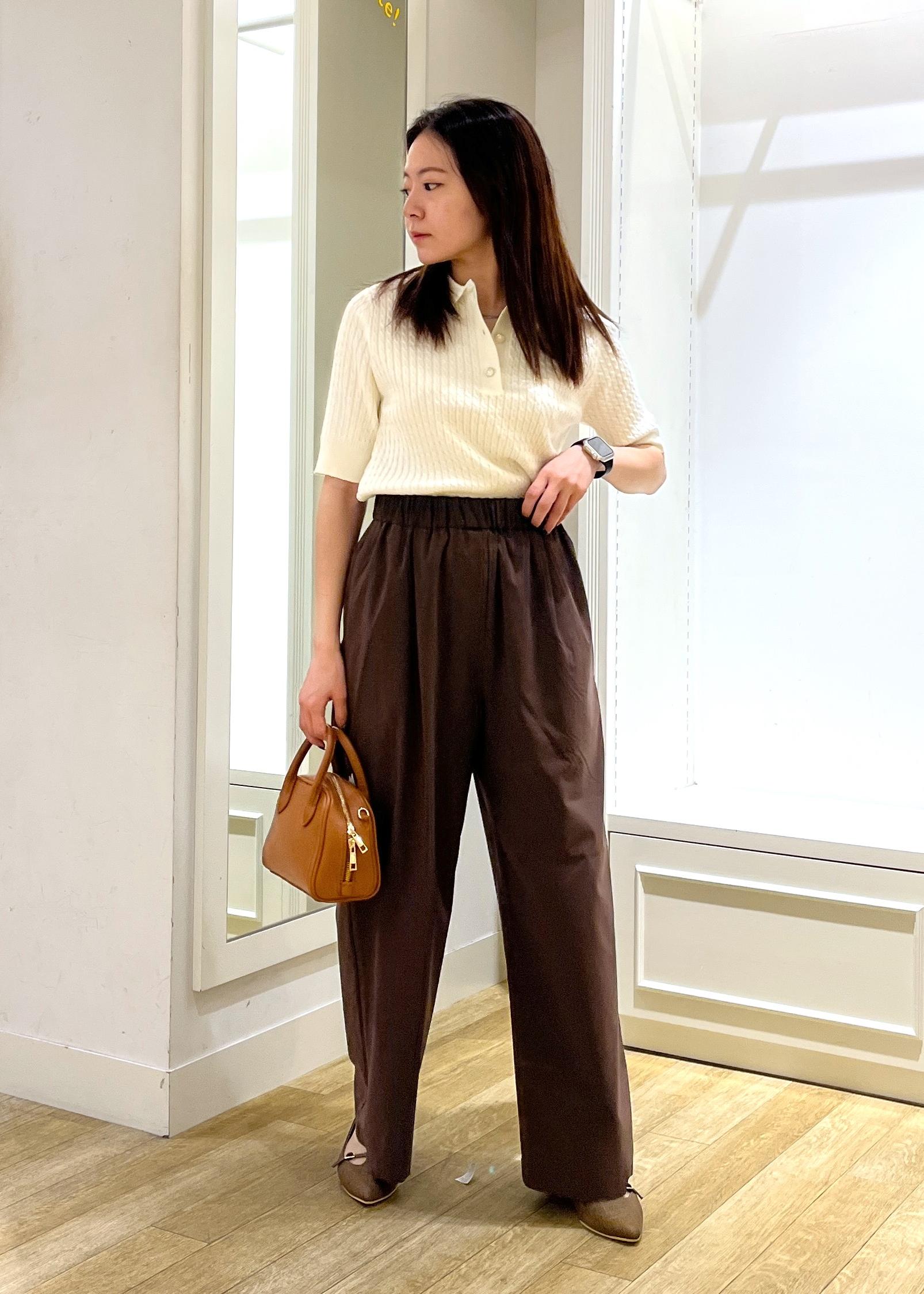 ROPE' PICNICのミニケーブルハーフスリーブニットポロシャツを使ったコーディネートを紹介します。｜Rakuten Fashion(楽天ファッション／旧楽天ブランドアベニュー)6197433