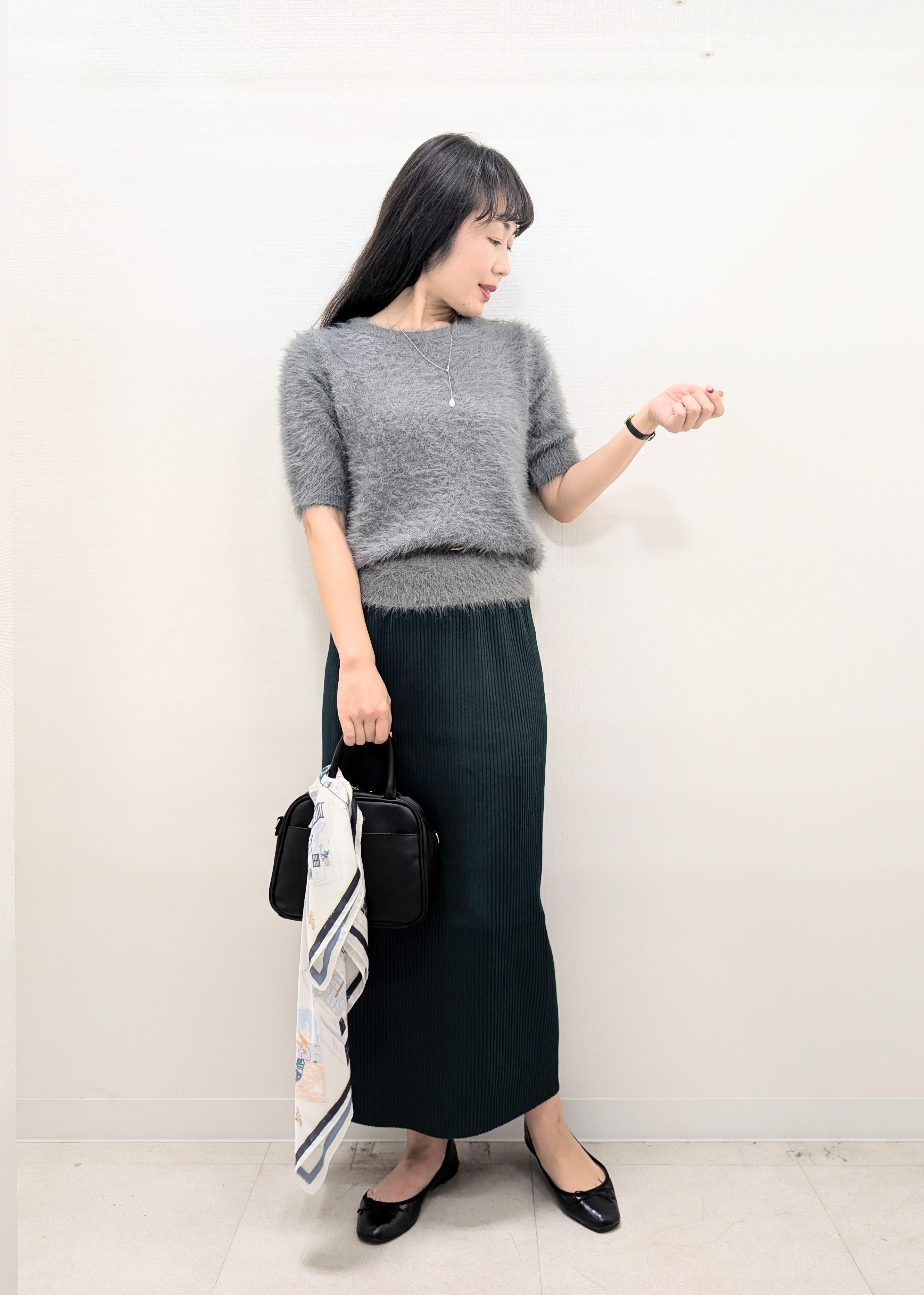 ROPE' PICNICのシャギーニットハーフスリーブプルオーバーを使ったコーディネートを紹介します。｜Rakuten Fashion(楽天ファッション／旧楽天ブランドアベニュー)6197443