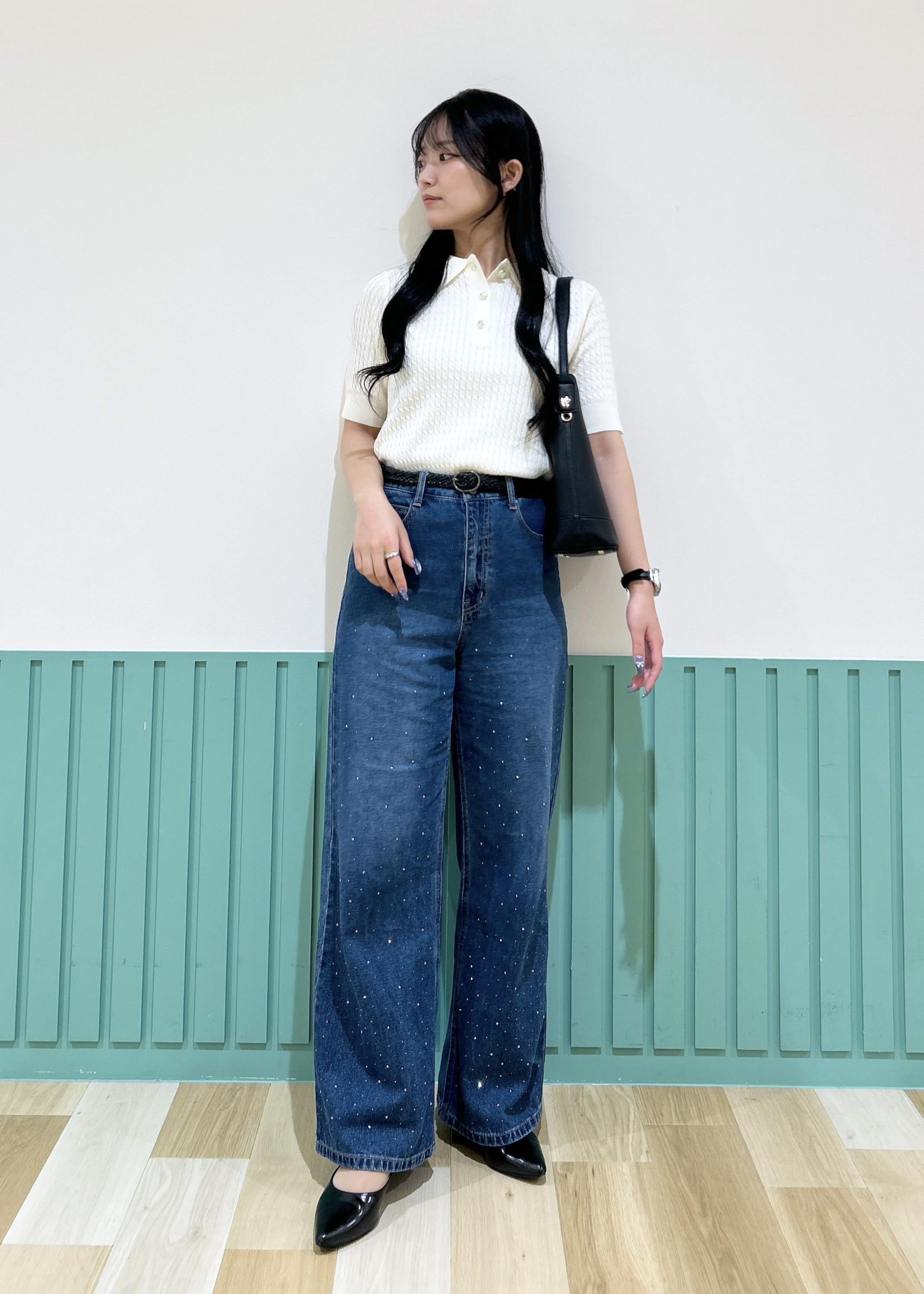 ROPE' PICNICの【新色追加】キラキラビジューデニムを使ったコーディネートを紹介します。｜Rakuten Fashion(楽天ファッション／旧楽天ブランドアベニュー)6197455