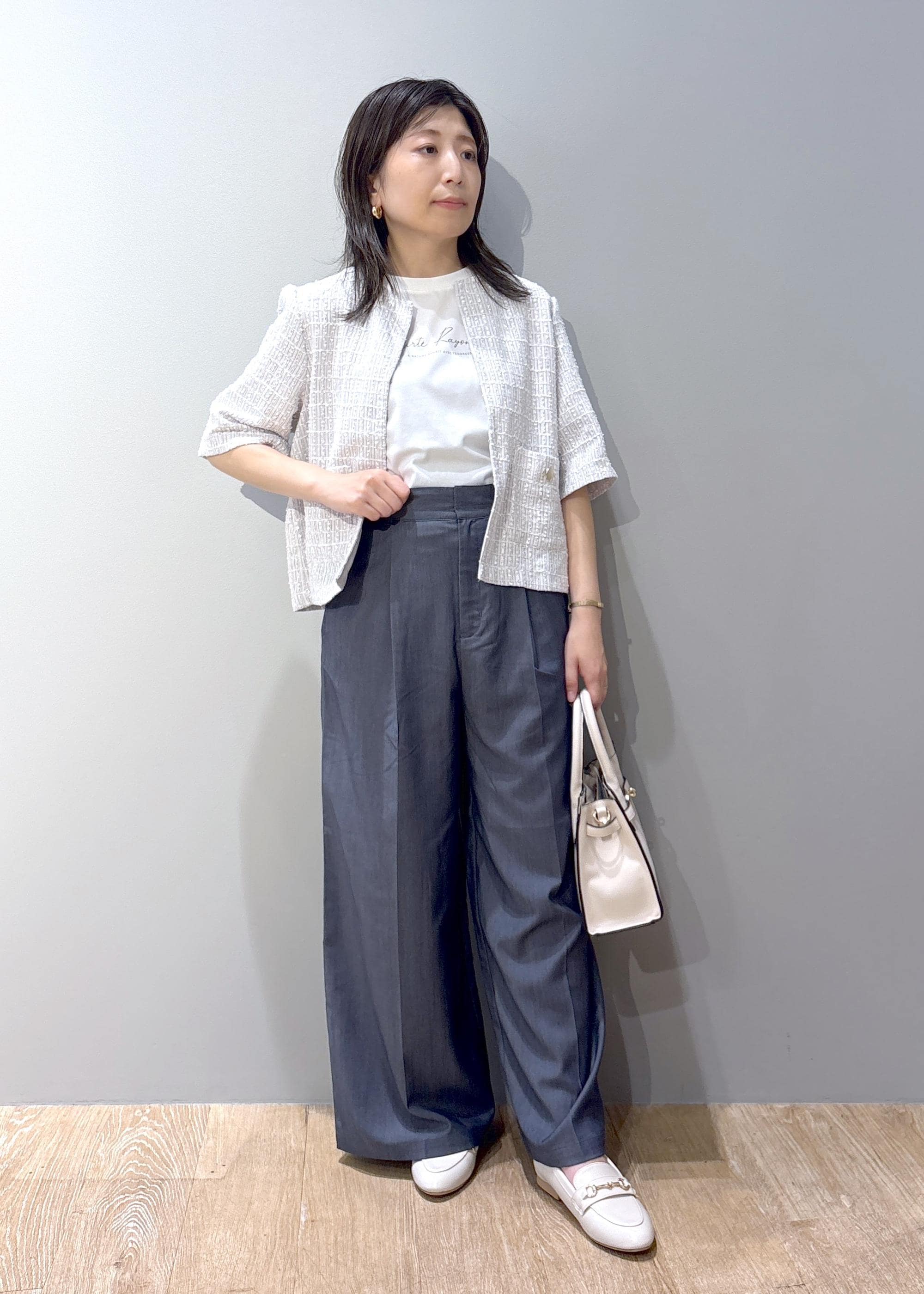 ROPE' PICNICの【サマー・ツイード】ハーフスリーブジャケットを使ったコーディネートを紹介します。｜Rakuten Fashion(楽天ファッション／旧楽天ブランドアベニュー)6197486