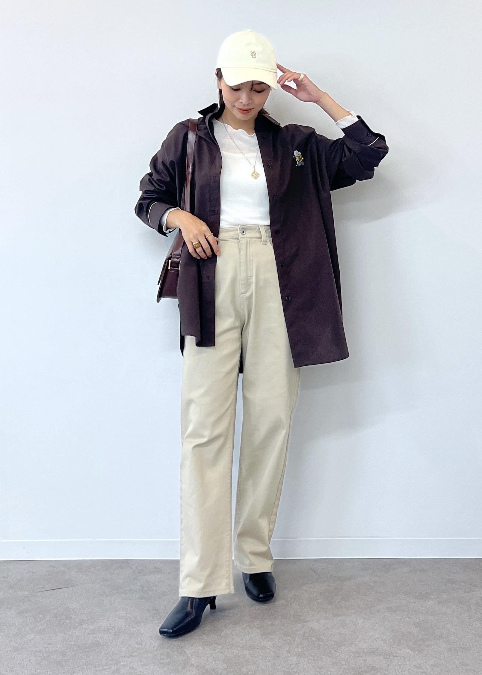 ROPE' PICNICの【PEANUTS*MLB COLLECTION by ROPE' PICNIC】オーバーサイズシャツを使ったコーディネートを紹介します。｜Rakuten Fashion(楽天ファッション／旧楽天ブランドアベニュー)6197493