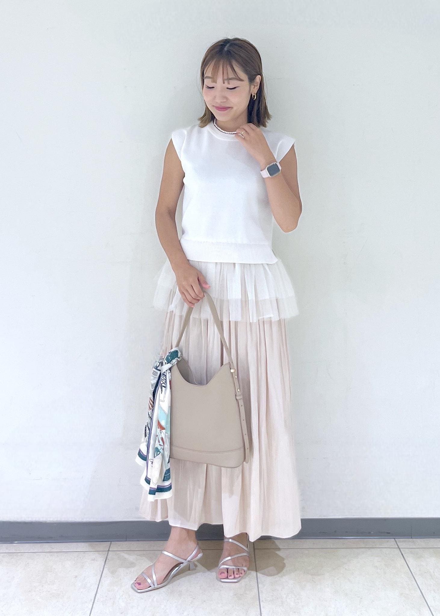 ROPE' PICNICのチュールドッキングプルオーバーを使ったコーディネートを紹介します。｜Rakuten Fashion(楽天ファッション／旧楽天ブランドアベニュー)6197468