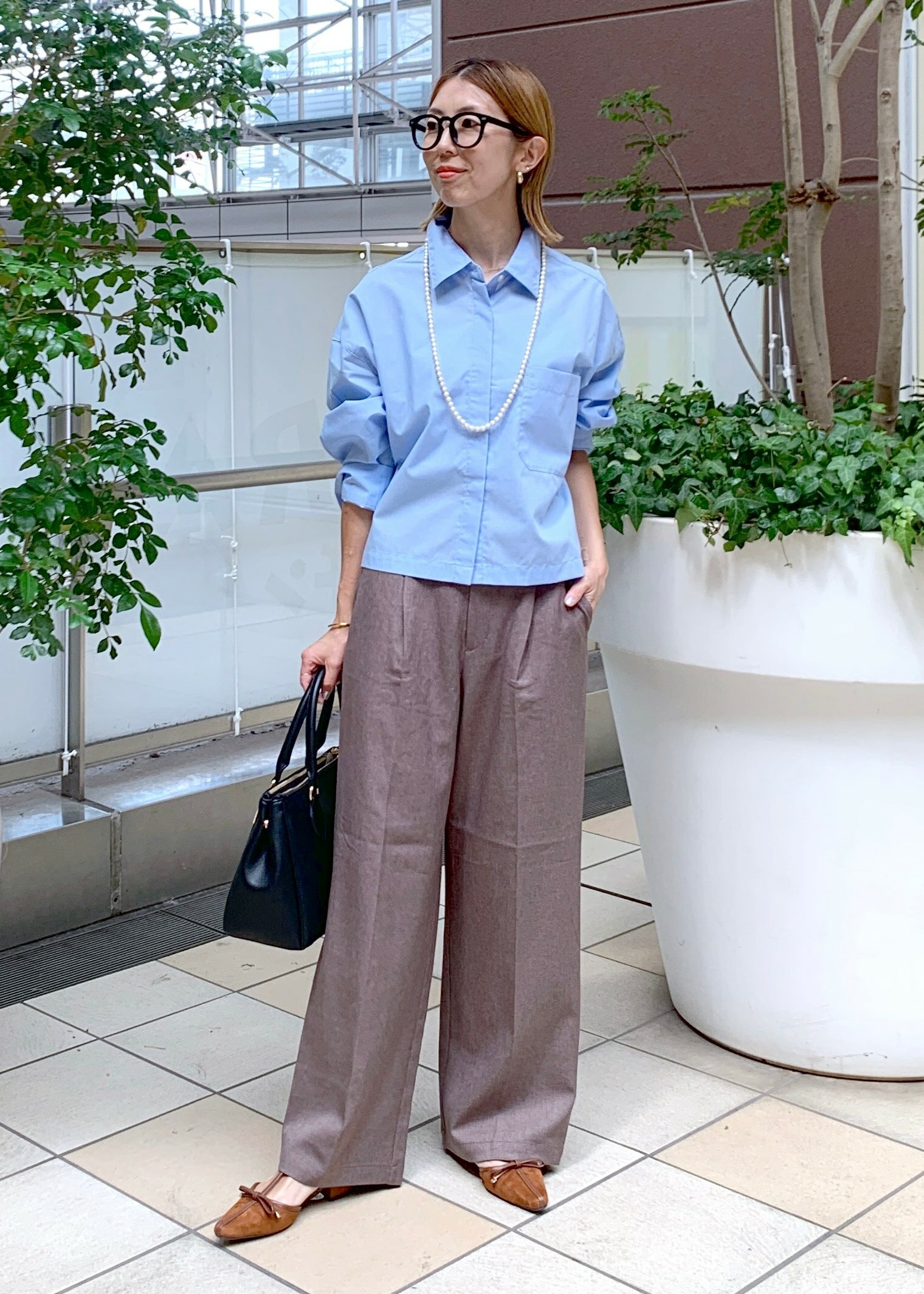 ROPE' PICNICのベーシッククロップドシャツ/イージーケアを使ったコーディネートを紹介します。｜Rakuten Fashion(楽天ファッション／旧楽天ブランドアベニュー)6197470