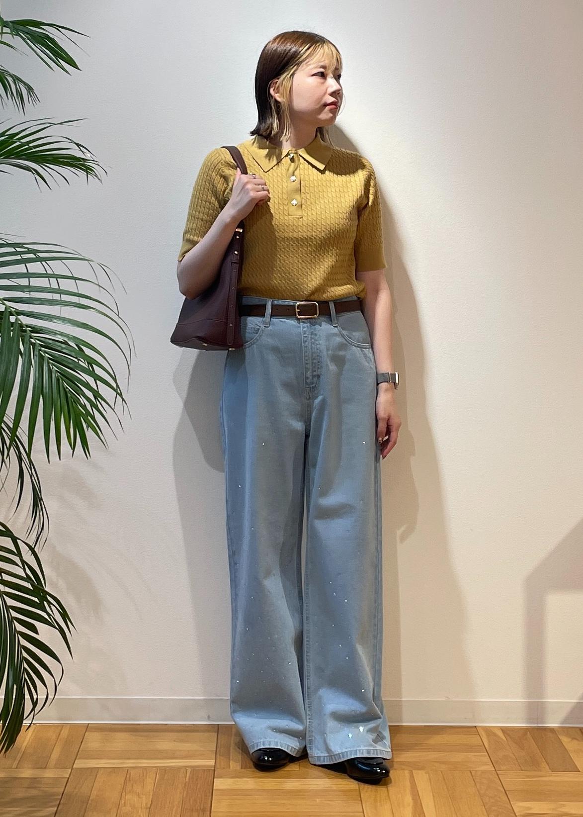 ROPE' PICNICのミニケーブルハーフスリーブニットポロシャツを使ったコーディネートを紹介します。｜Rakuten Fashion(楽天ファッション／旧楽天ブランドアベニュー)6197498