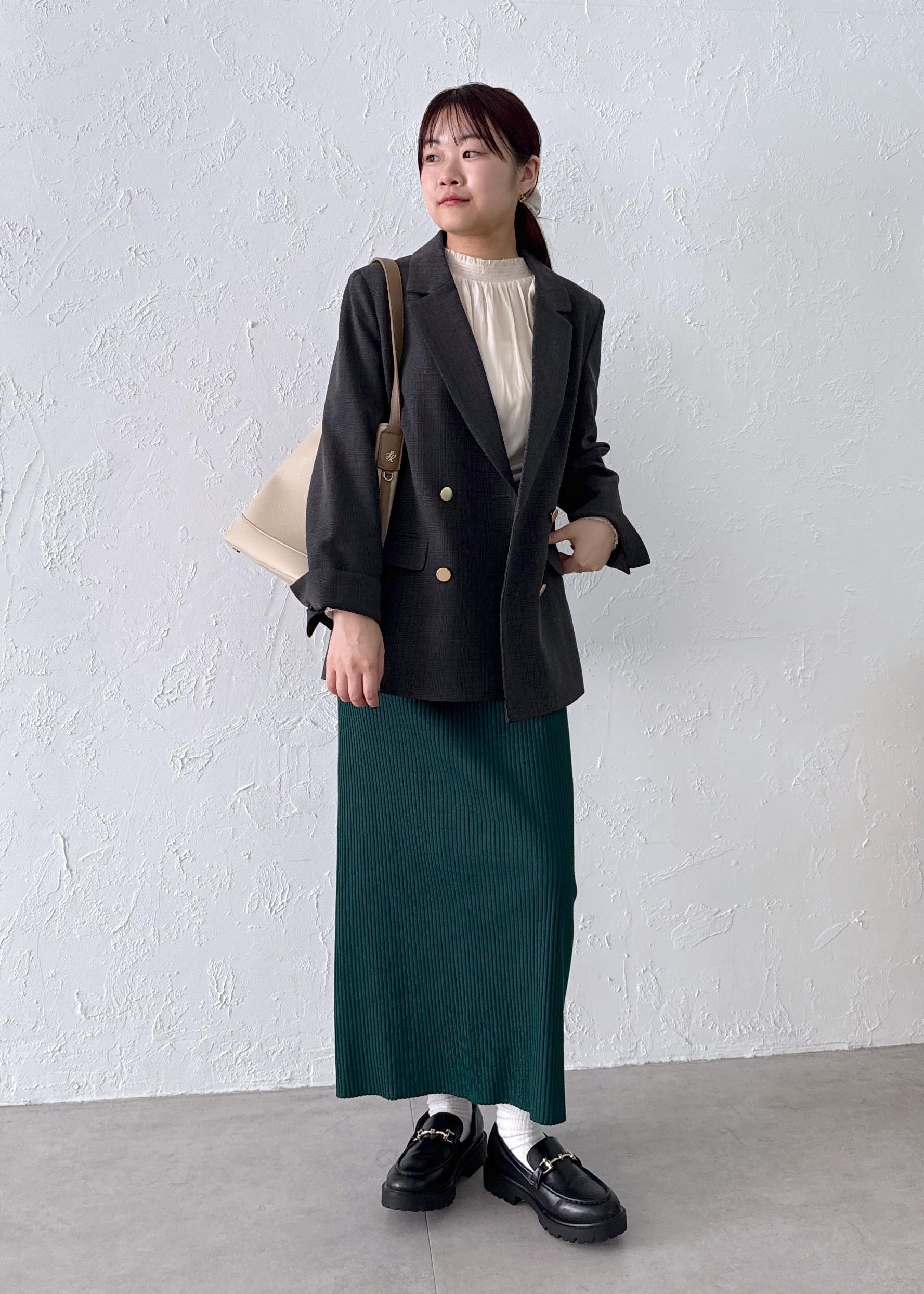 ROPE' PICNICの【WEB限定・ミドル丈】レディハンサムシリーズ ウールライク金ボタンジャケット(半裏地)/通勤対応を使ったコーディネートを紹介します。｜Rakuten Fashion(楽天ファッション／旧楽天ブランドアベニュー)6197527