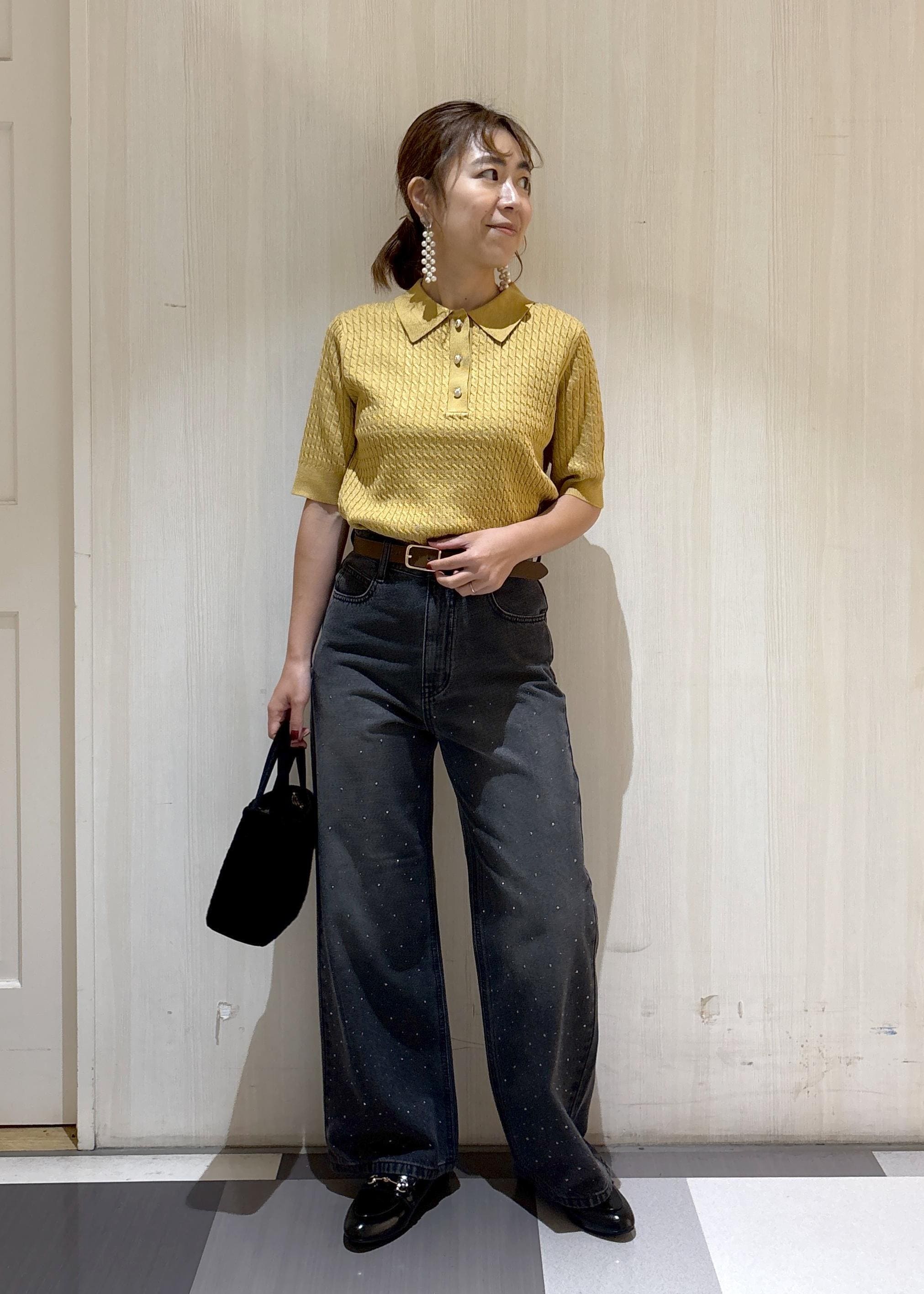 ROPE' PICNICのミニケーブルハーフスリーブニットポロシャツを使ったコーディネートを紹介します。｜Rakuten Fashion(楽天ファッション／旧楽天ブランドアベニュー)6197530