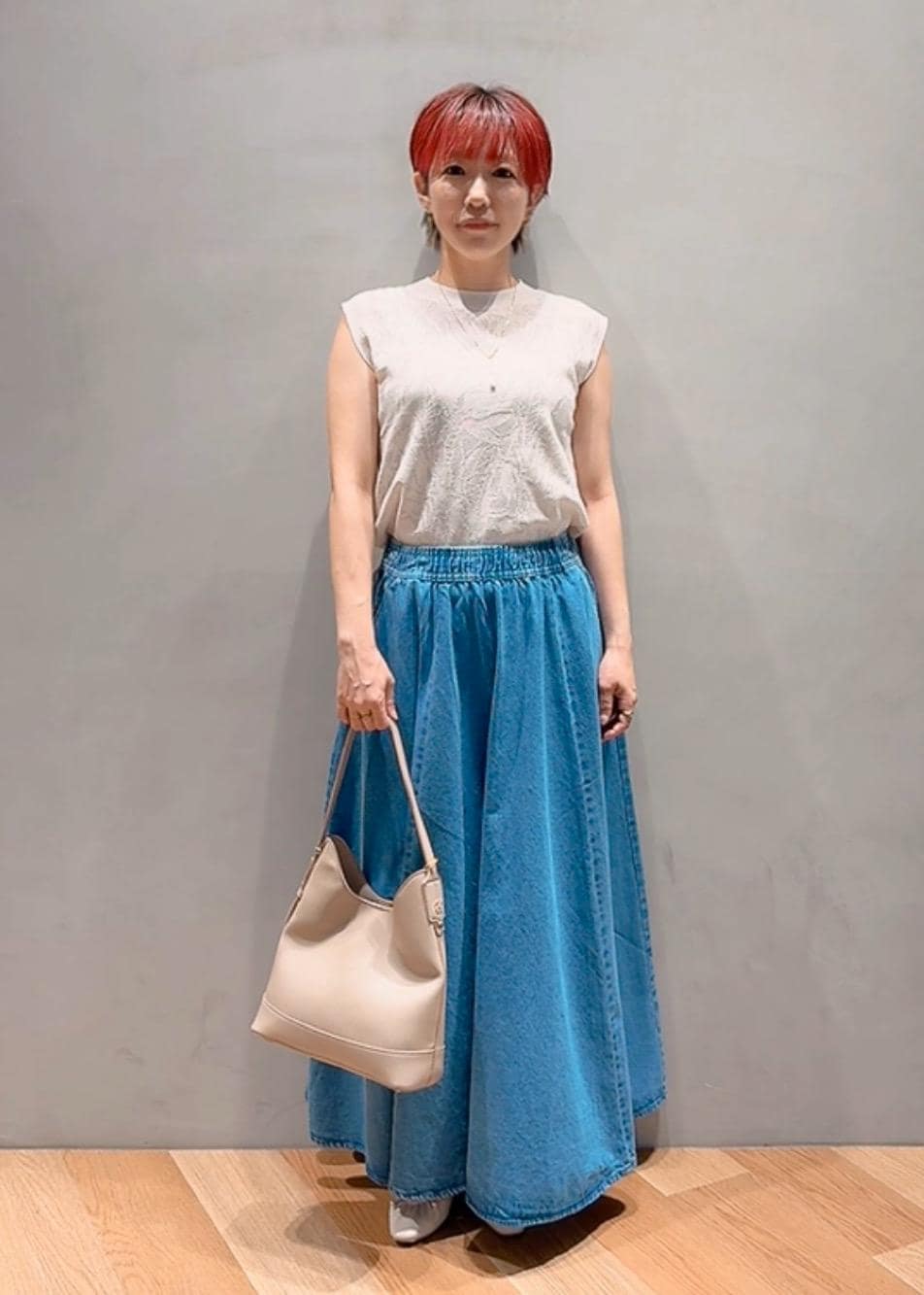 ROPE' PICNICのレーシーフレンチサマーニットを使ったコーディネートを紹介します。｜Rakuten Fashion(楽天ファッション／旧楽天ブランドアベニュー)6197542