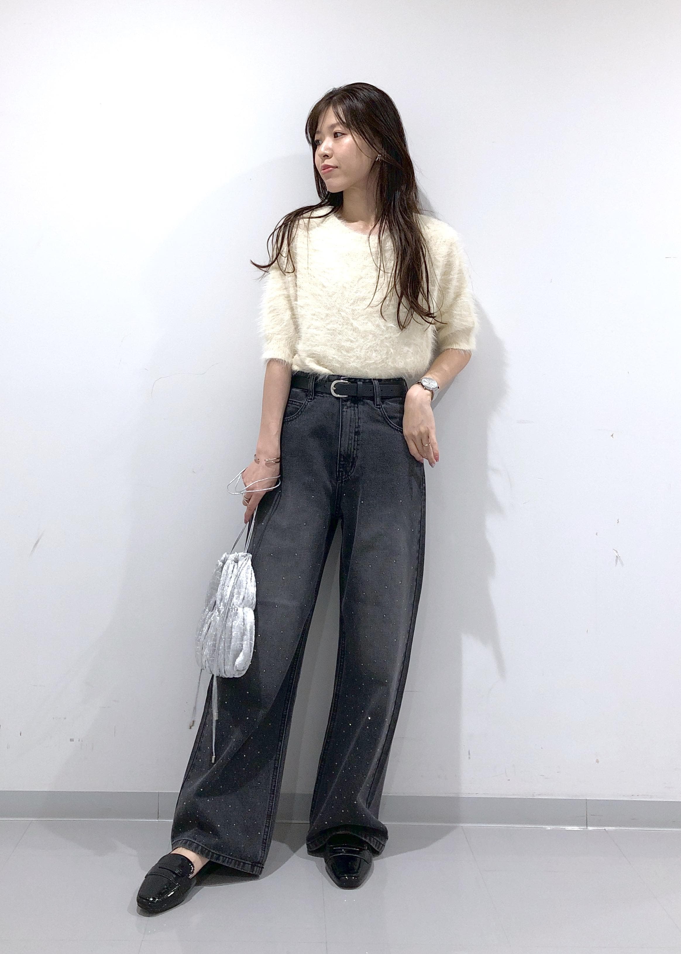 ROPE' PICNICのシャギーニットハーフスリーブプルオーバーを使ったコーディネートを紹介します。｜Rakuten Fashion(楽天ファッション／旧楽天ブランドアベニュー)6197506