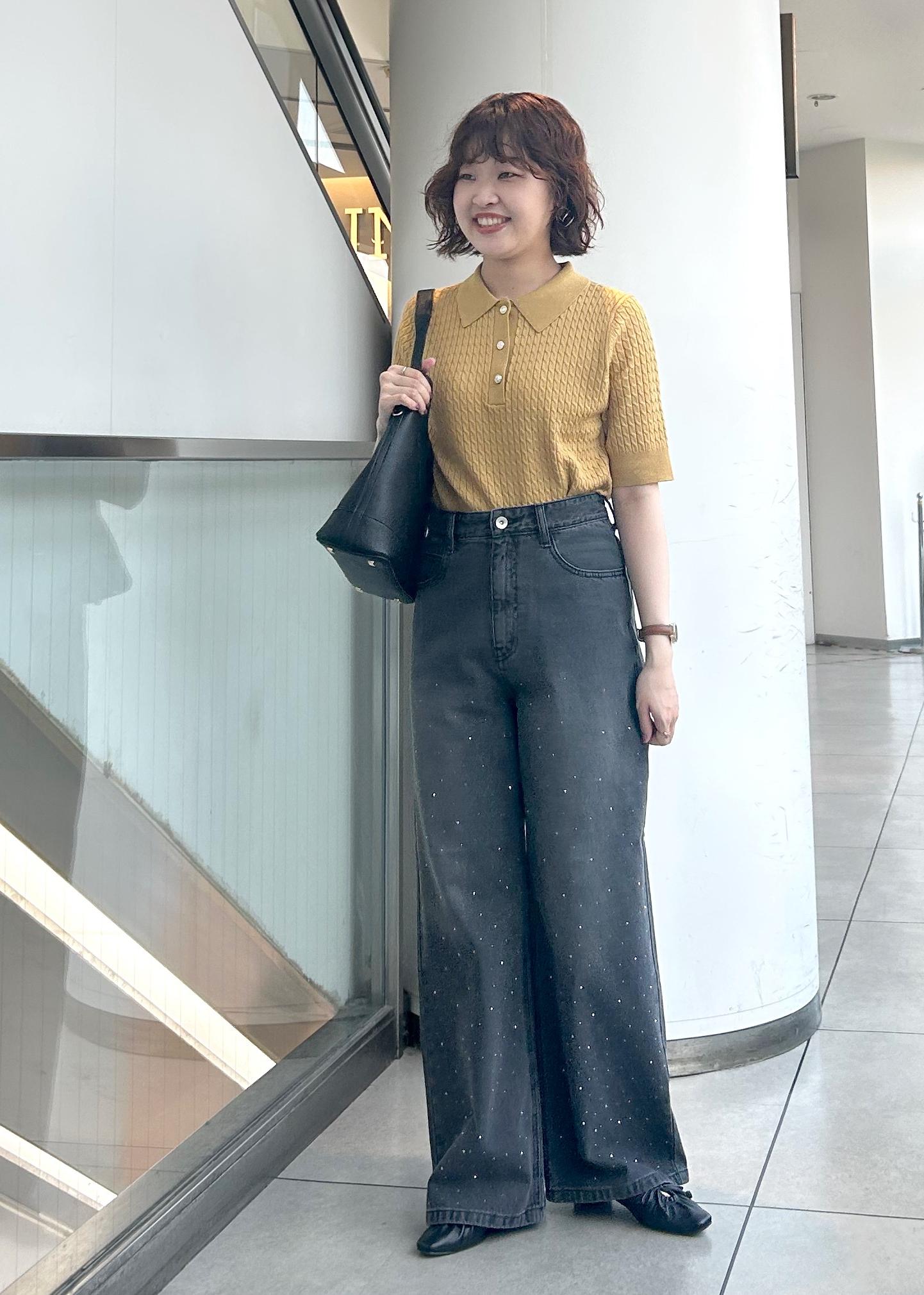 ROPE' PICNICのミニケーブルハーフスリーブニットポロシャツを使ったコーディネートを紹介します。｜Rakuten Fashion(楽天ファッション／旧楽天ブランドアベニュー)6197565