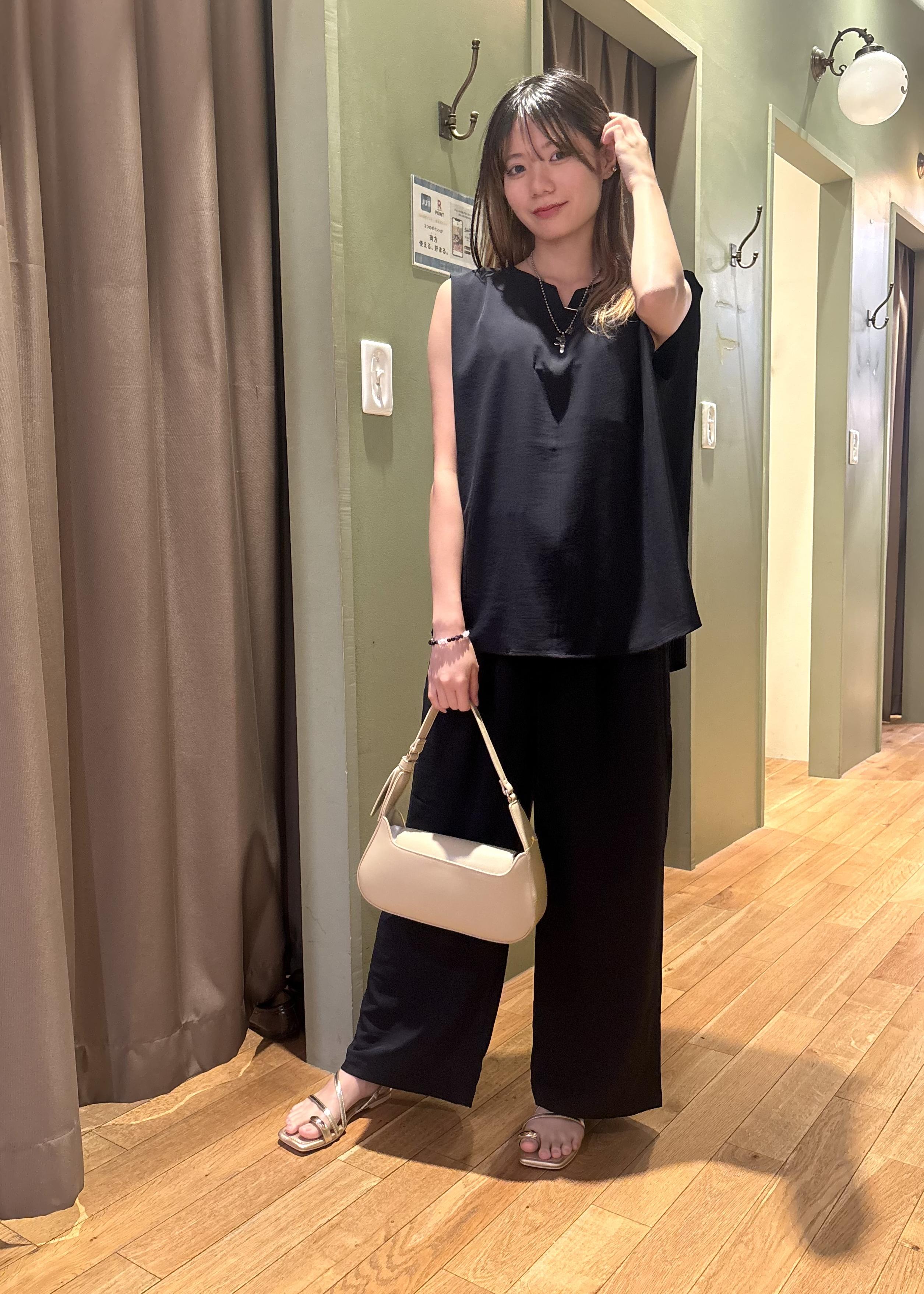 ROPE' PICNICのジョーゼット肩タックブラウス/セットアップ対応を使ったコーディネートを紹介します。｜Rakuten Fashion(楽天ファッション／旧楽天ブランドアベニュー)6197589