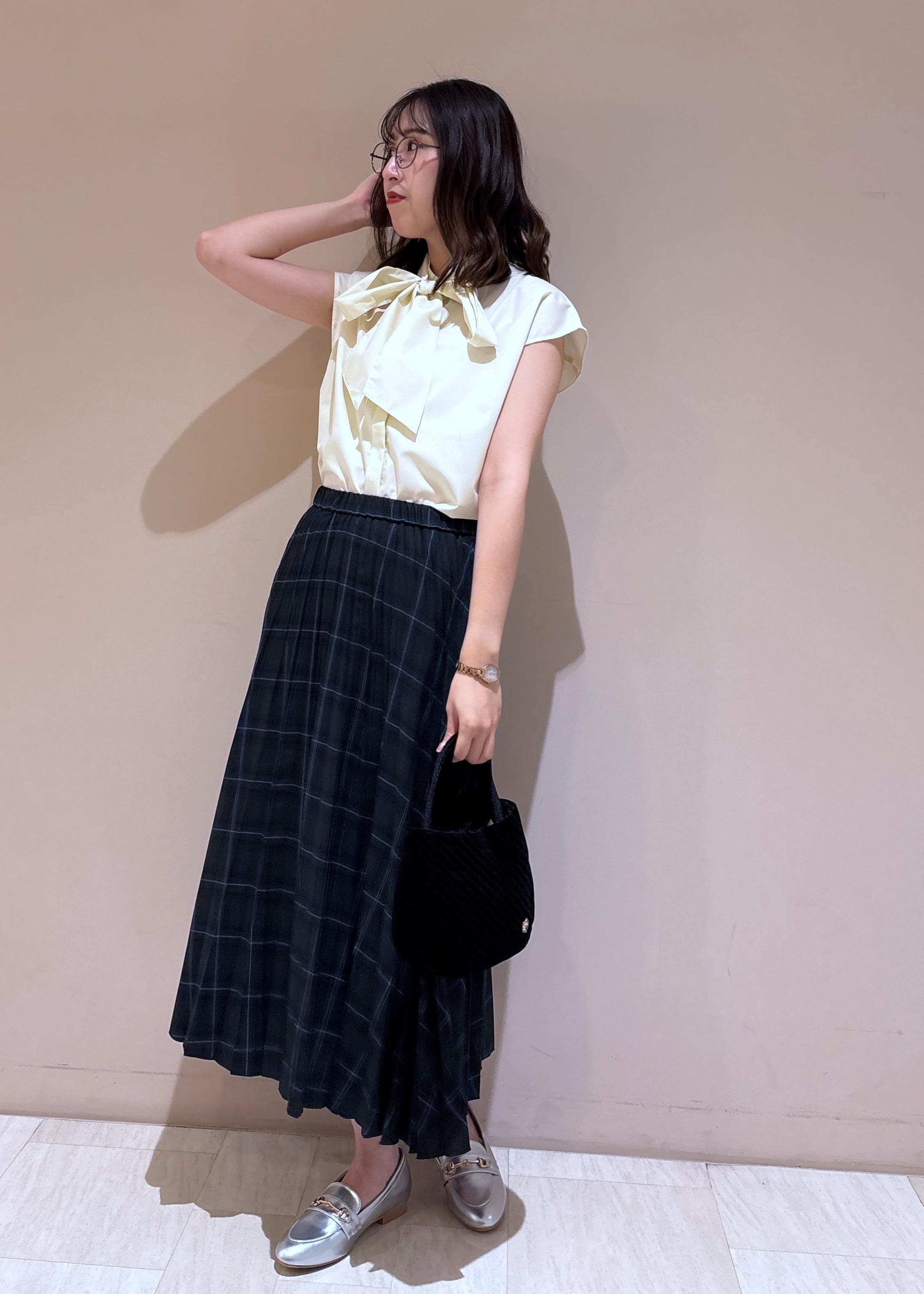 ROPE' PICNICの【防シワ】リボンフレンチスリーブシャツを使ったコーディネートを紹介します。｜Rakuten Fashion(楽天ファッション／旧楽天ブランドアベニュー)6197594