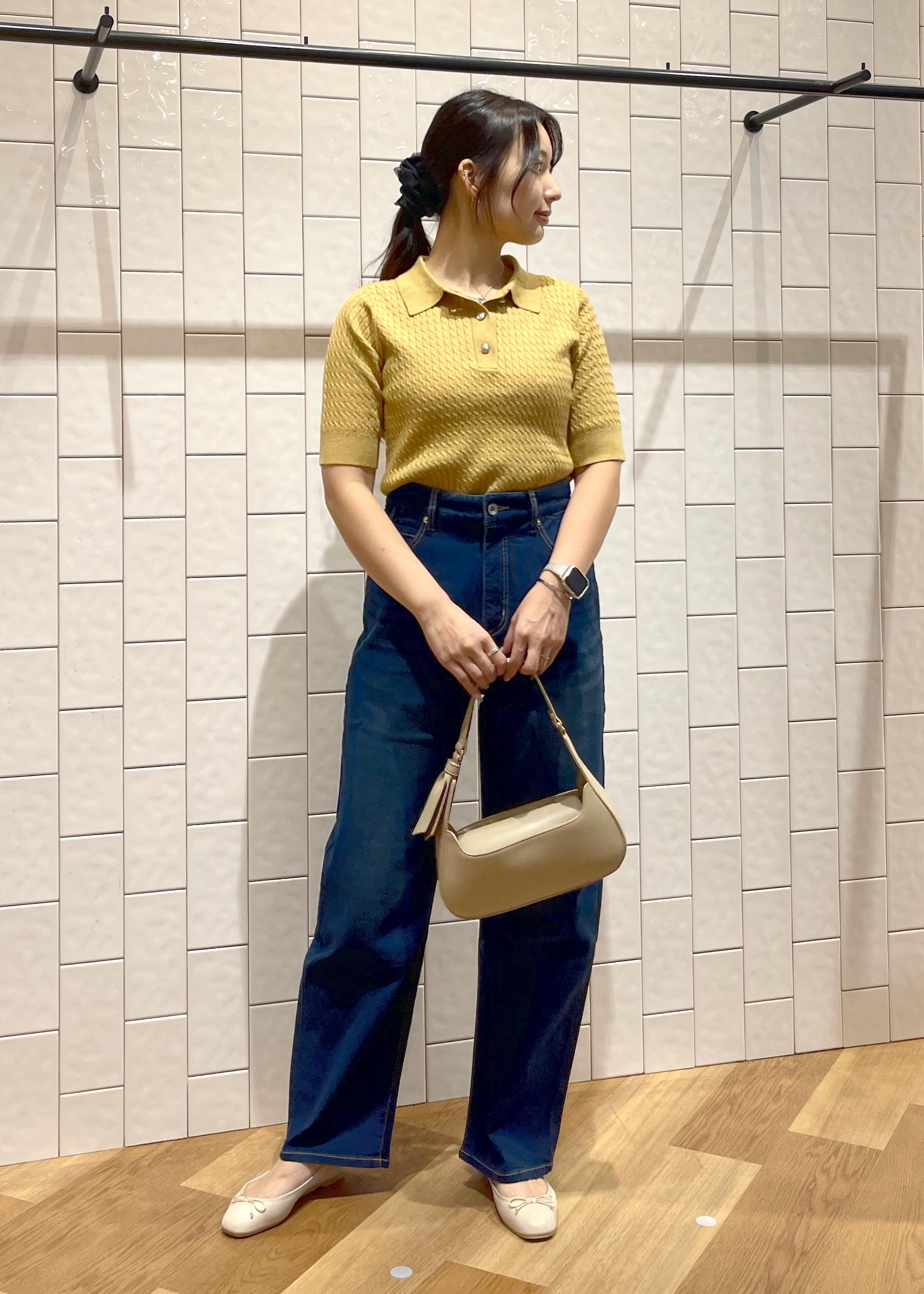 ROPE' PICNICのミニケーブルハーフスリーブニットポロシャツを使ったコーディネートを紹介します。｜Rakuten Fashion(楽天ファッション／旧楽天ブランドアベニュー)6197630