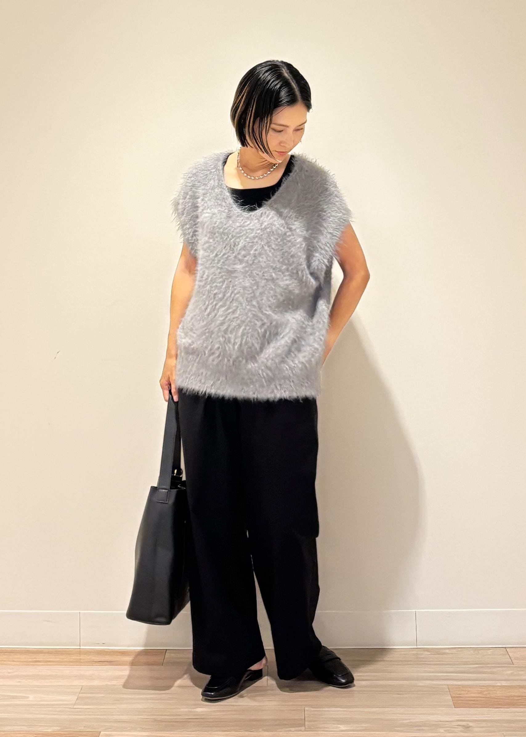 ROPE' PICNICのシャギーニットベストを使ったコーディネートを紹介します。｜Rakuten Fashion(楽天ファッション／旧楽天ブランドアベニュー)6197613