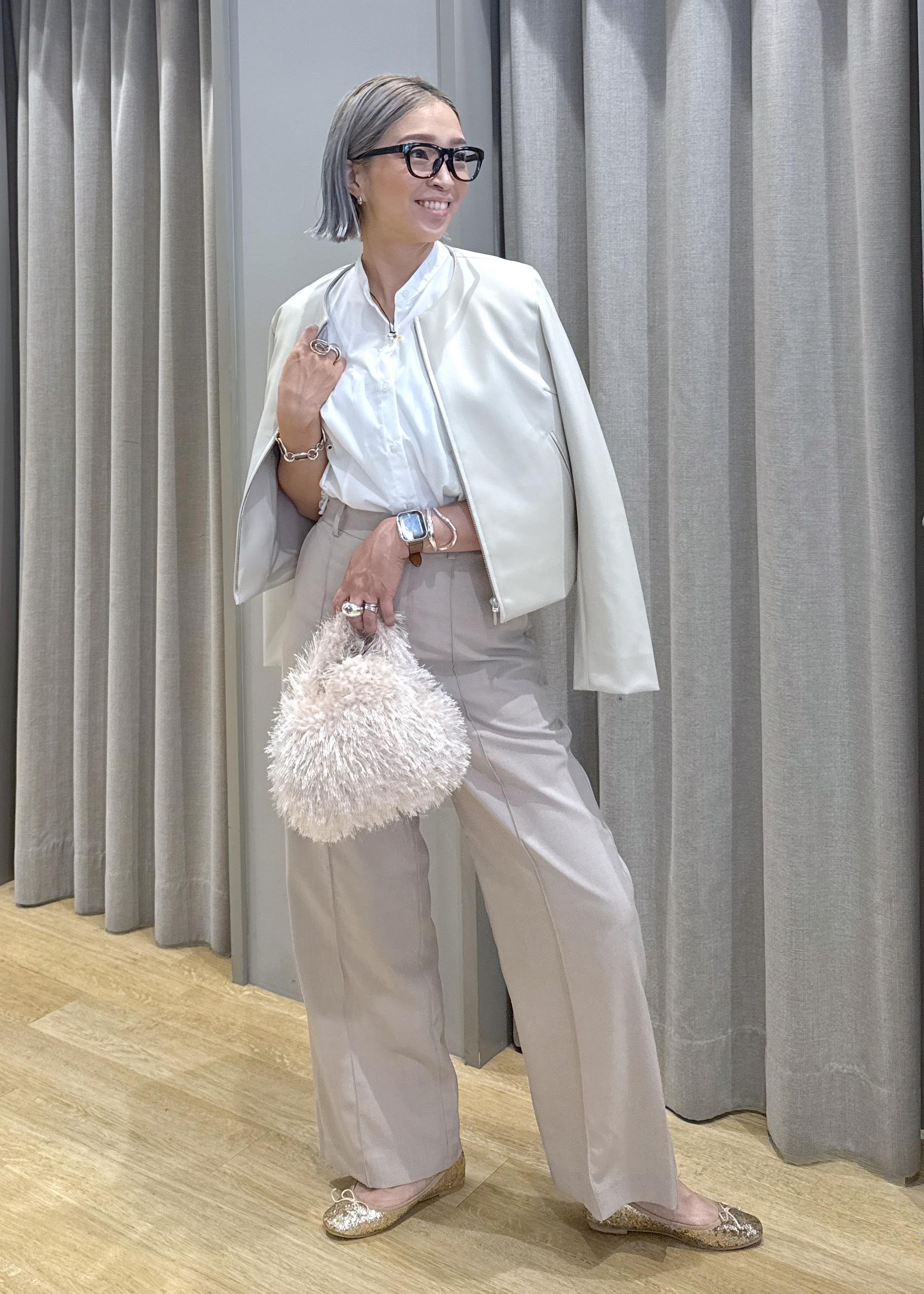 ROPE' PICNICの【花粉ガード】シンセティックレザーノーカラージャケットを使ったコーディネートを紹介します。｜Rakuten Fashion(楽天ファッション／旧楽天ブランドアベニュー)6197599