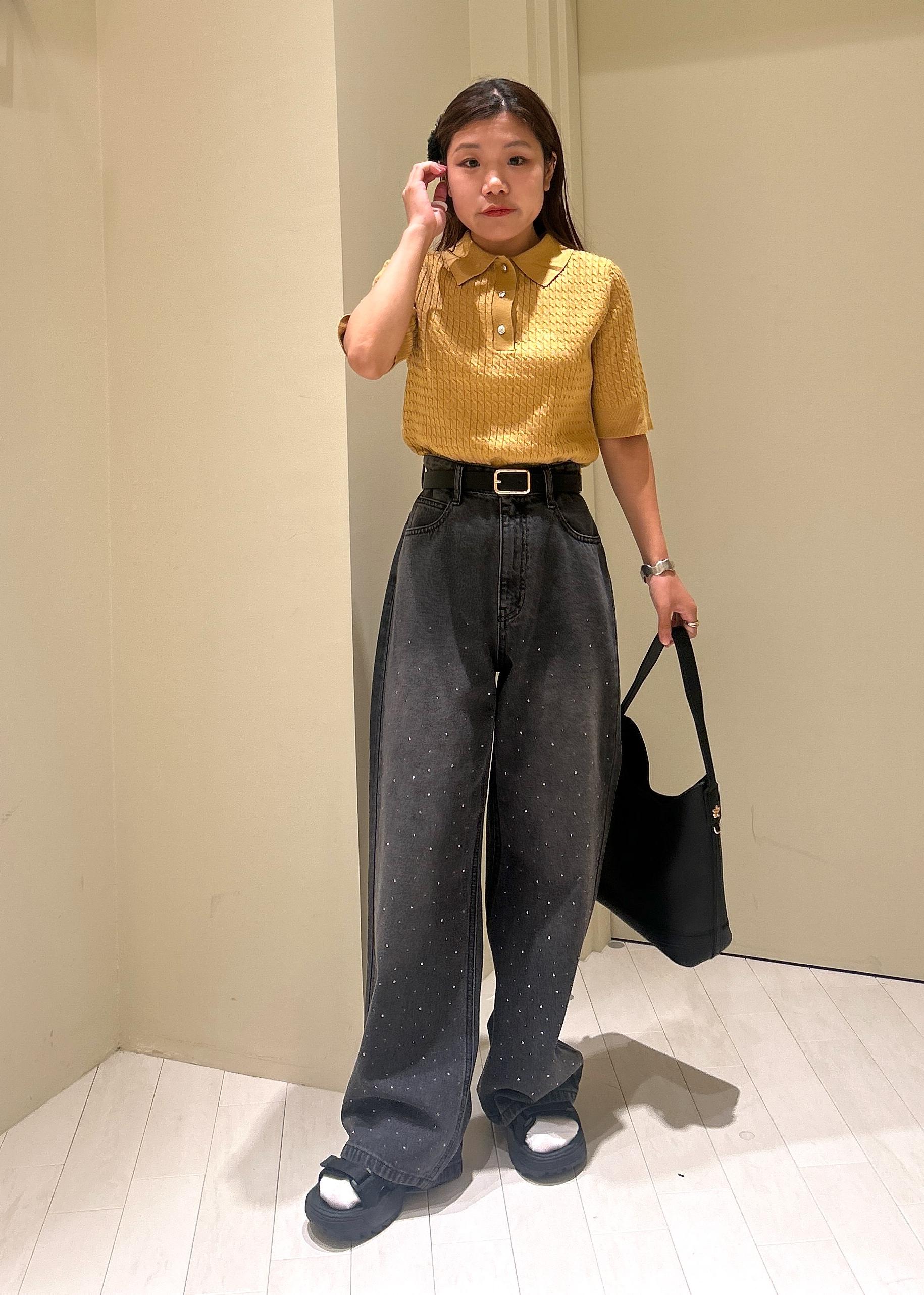 ROPE' PICNICのミニケーブルハーフスリーブニットポロシャツを使ったコーディネートを紹介します。｜Rakuten Fashion(楽天ファッション／旧楽天ブランドアベニュー)6197601