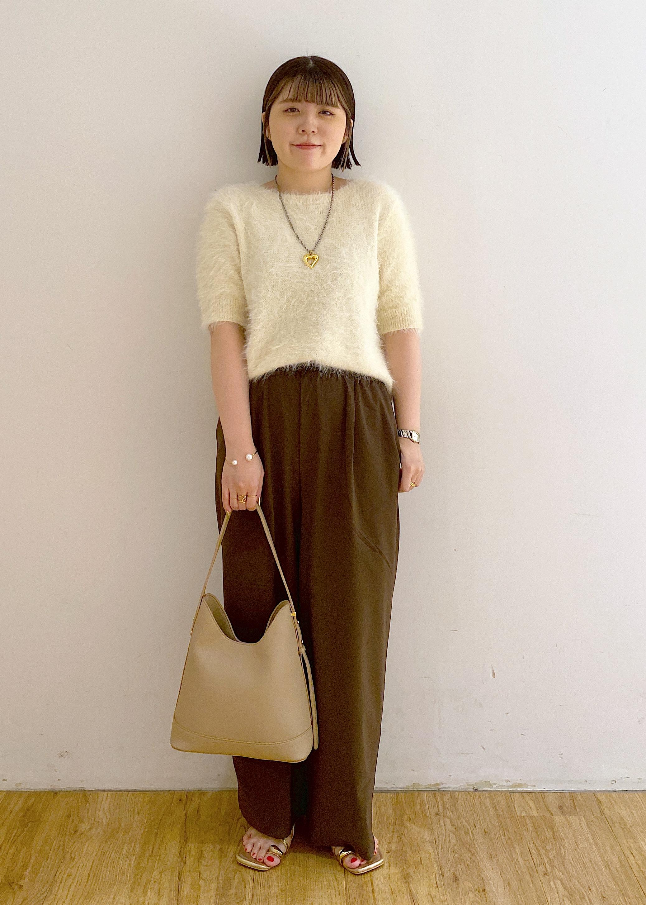 ROPE' PICNICのシャギーニットハーフスリーブプルオーバーを使ったコーディネートを紹介します。｜Rakuten Fashion(楽天ファッション／旧楽天ブランドアベニュー)6197663