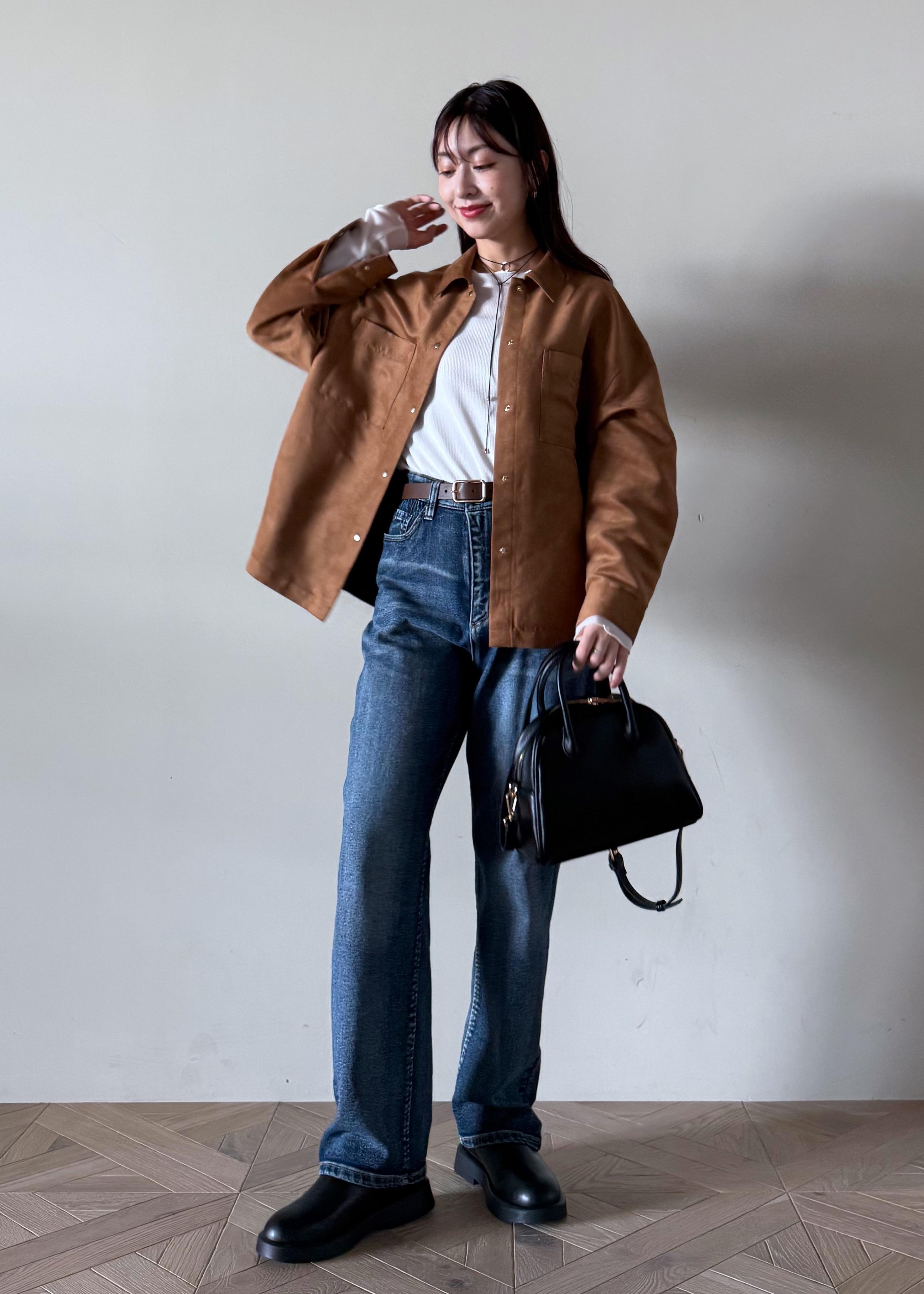 ROPE' PICNICのスエードシャツを使ったコーディネートを紹介します。｜Rakuten Fashion(楽天ファッション／旧楽天ブランドアベニュー)6197667