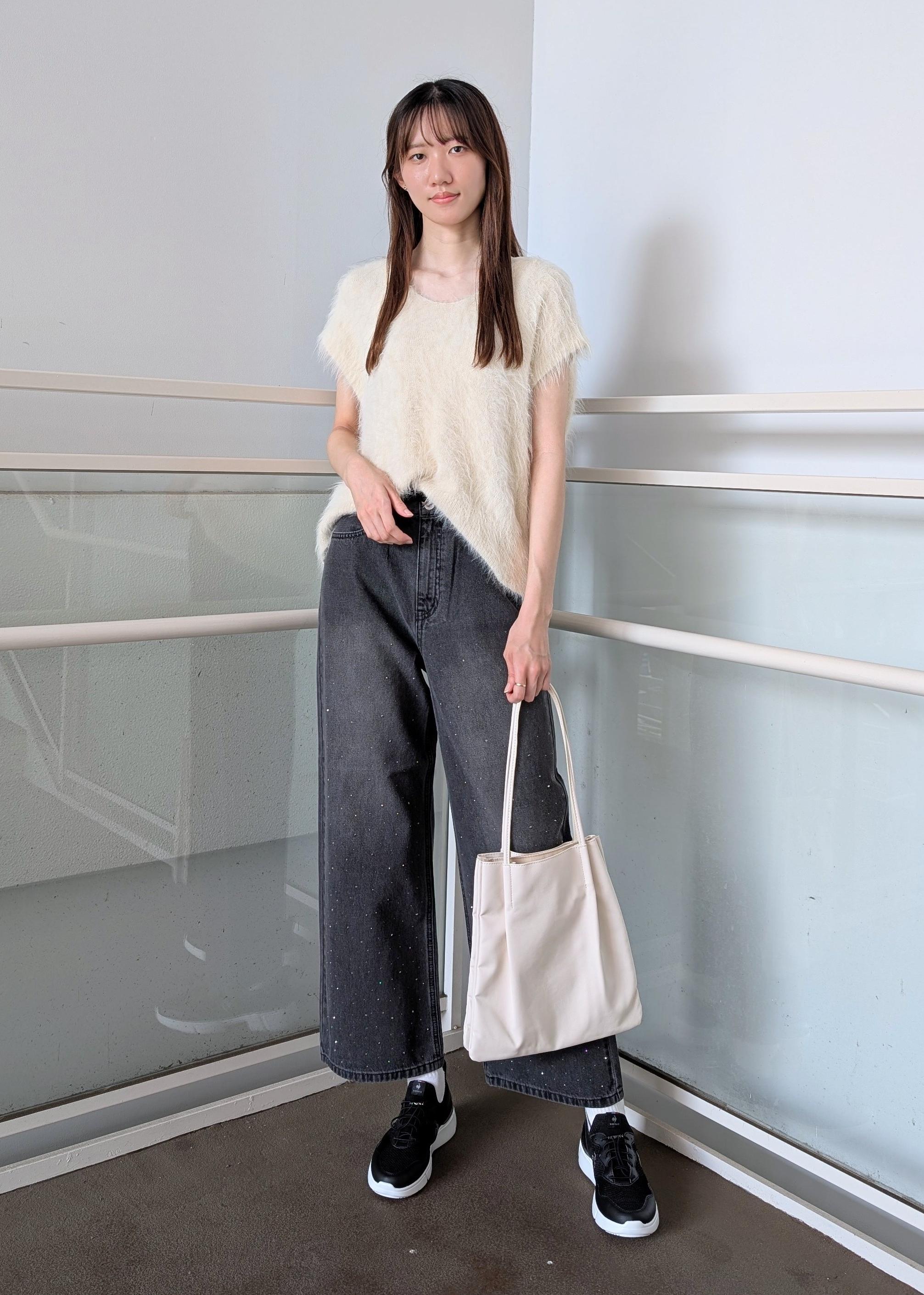 ROPE' PICNICのシャギーニットベストを使ったコーディネートを紹介します。｜Rakuten Fashion(楽天ファッション／旧楽天ブランドアベニュー)6197699