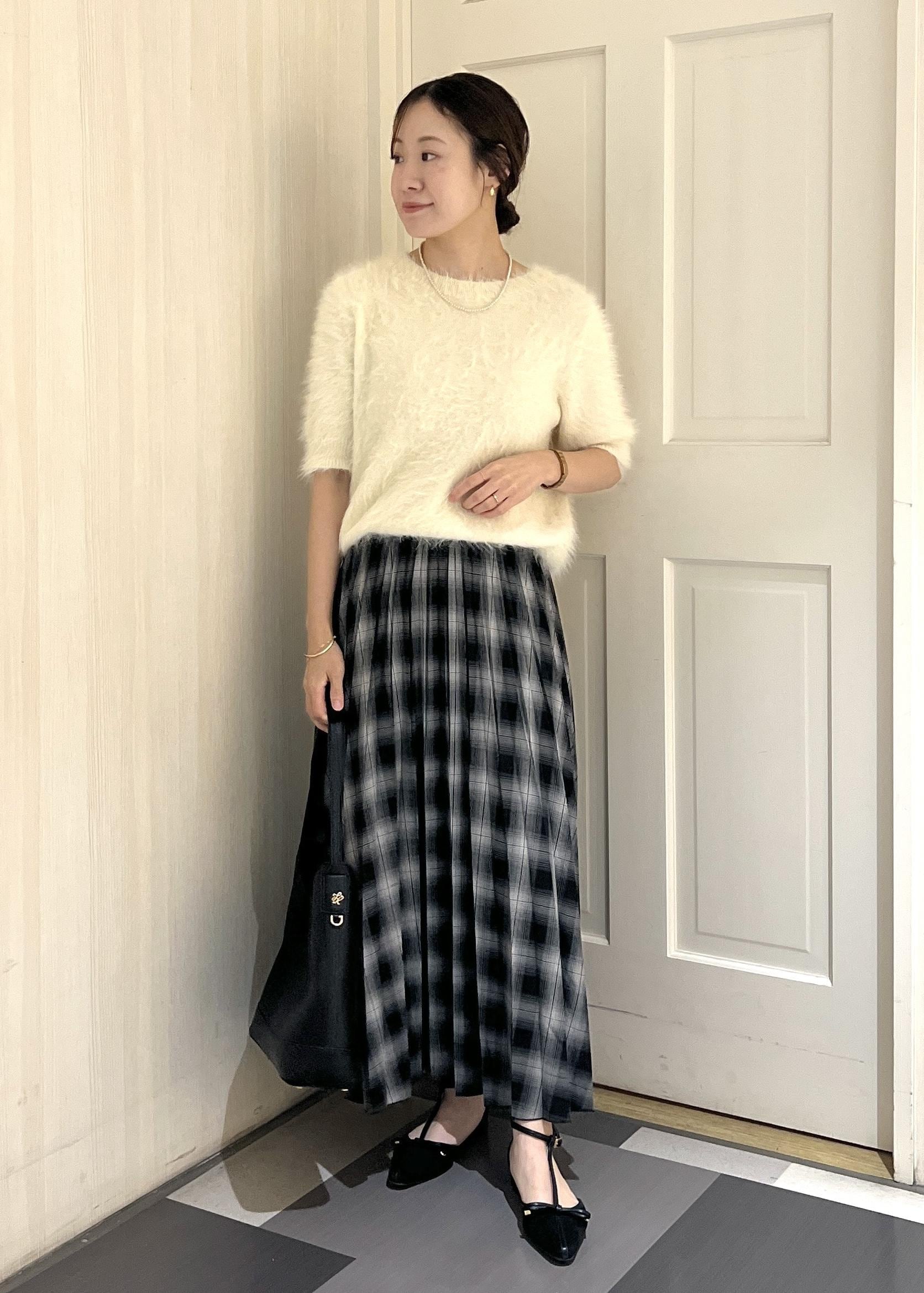 ROPE' PICNICのシャギーニットハーフスリーブプルオーバーを使ったコーディネートを紹介します。｜Rakuten Fashion(楽天ファッション／旧楽天ブランドアベニュー)6197754