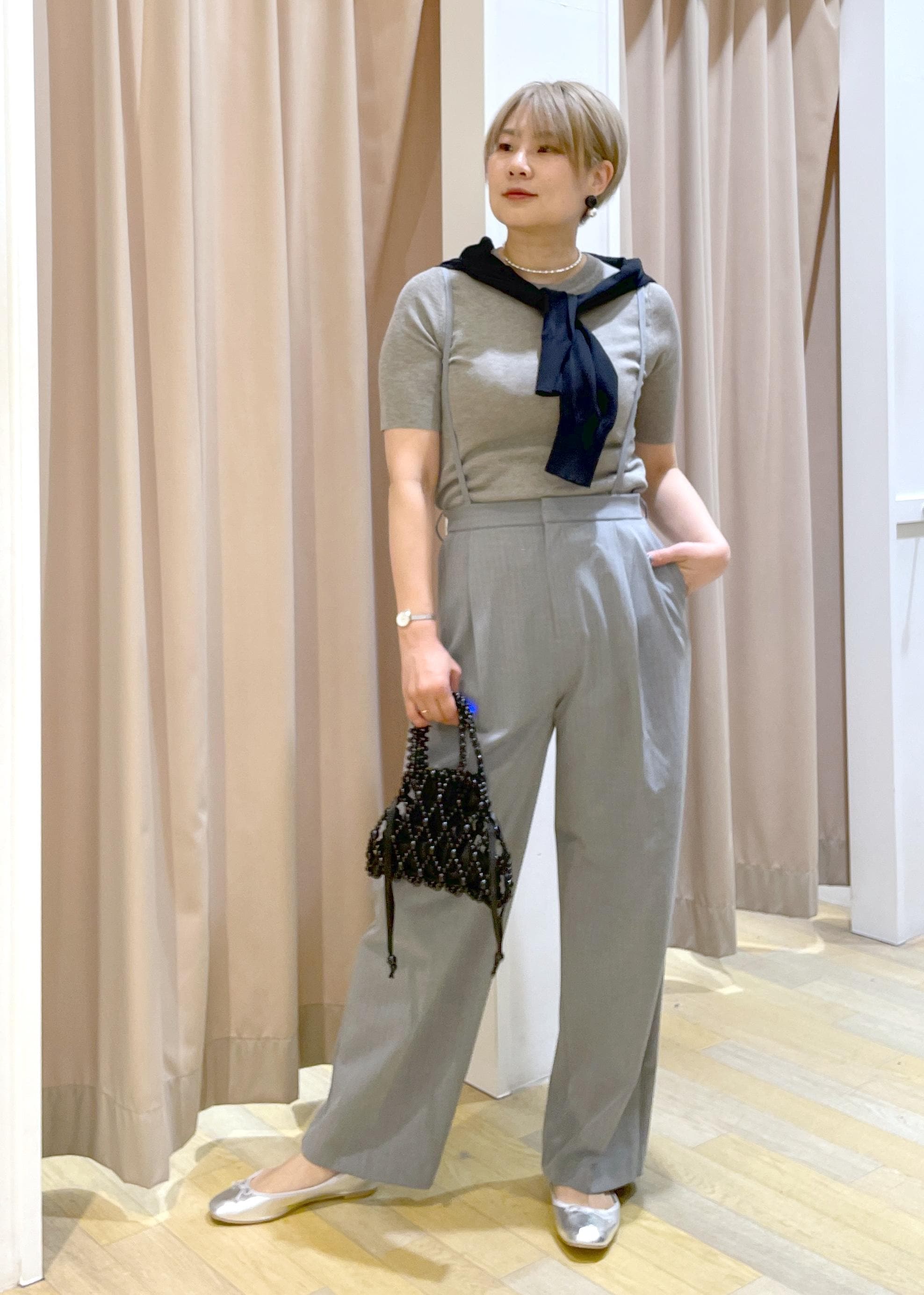 ROPE' PICNICの【洗濯機OK】LEVITAハーフスリーブニットプルオーバーを使ったコーディネートを紹介します。｜Rakuten Fashion(楽天ファッション／旧楽天ブランドアベニュー)6197790