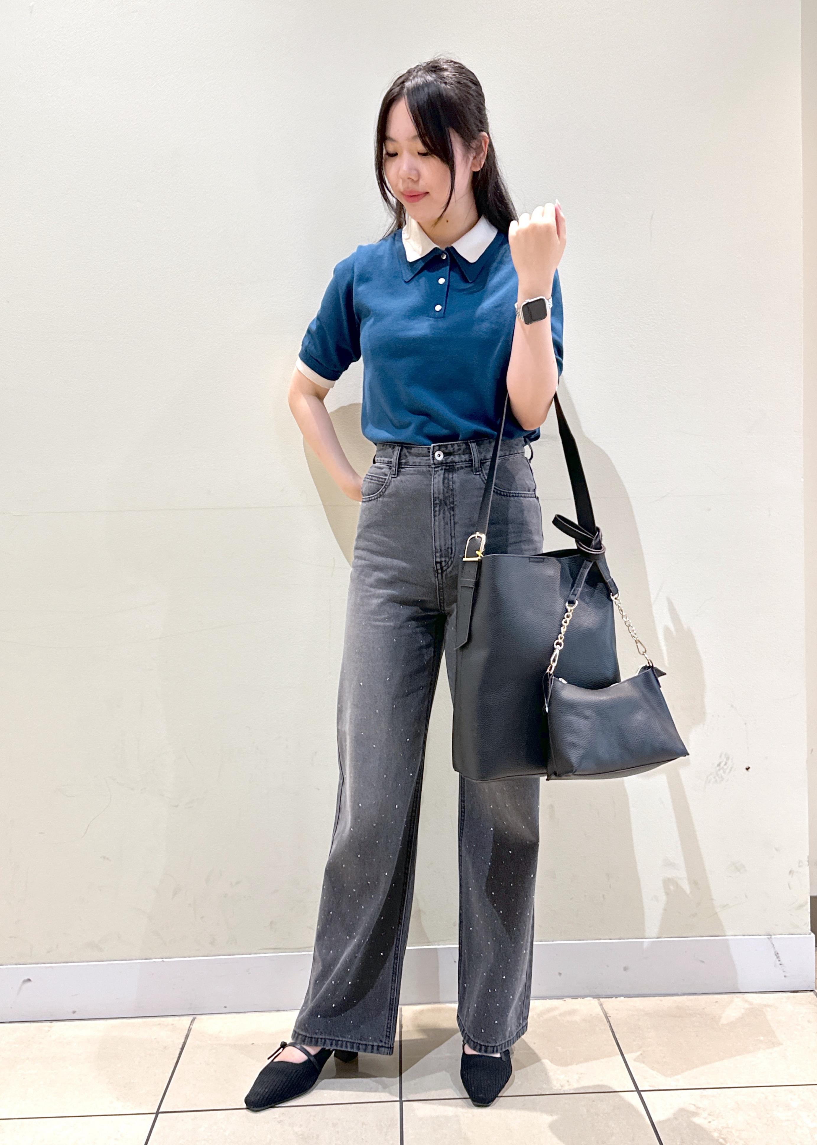 ROPE' PICNICの【新色追加】バイカラーレイヤード風ニットポロシャツを使ったコーディネートを紹介します。｜Rakuten Fashion(楽天ファッション／旧楽天ブランドアベニュー)6197713