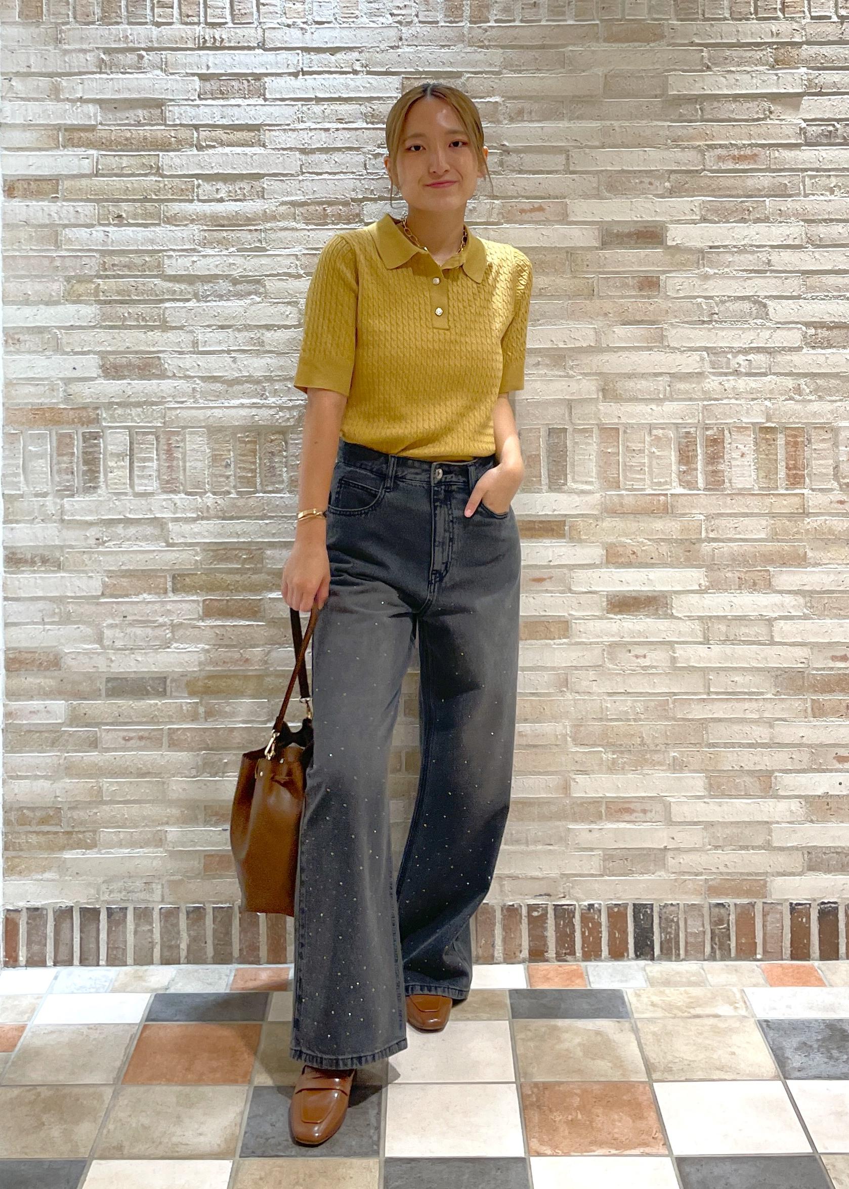 ROPE' PICNICのミニケーブルハーフスリーブニットポロシャツを使ったコーディネートを紹介します。｜Rakuten Fashion(楽天ファッション／旧楽天ブランドアベニュー)6197770