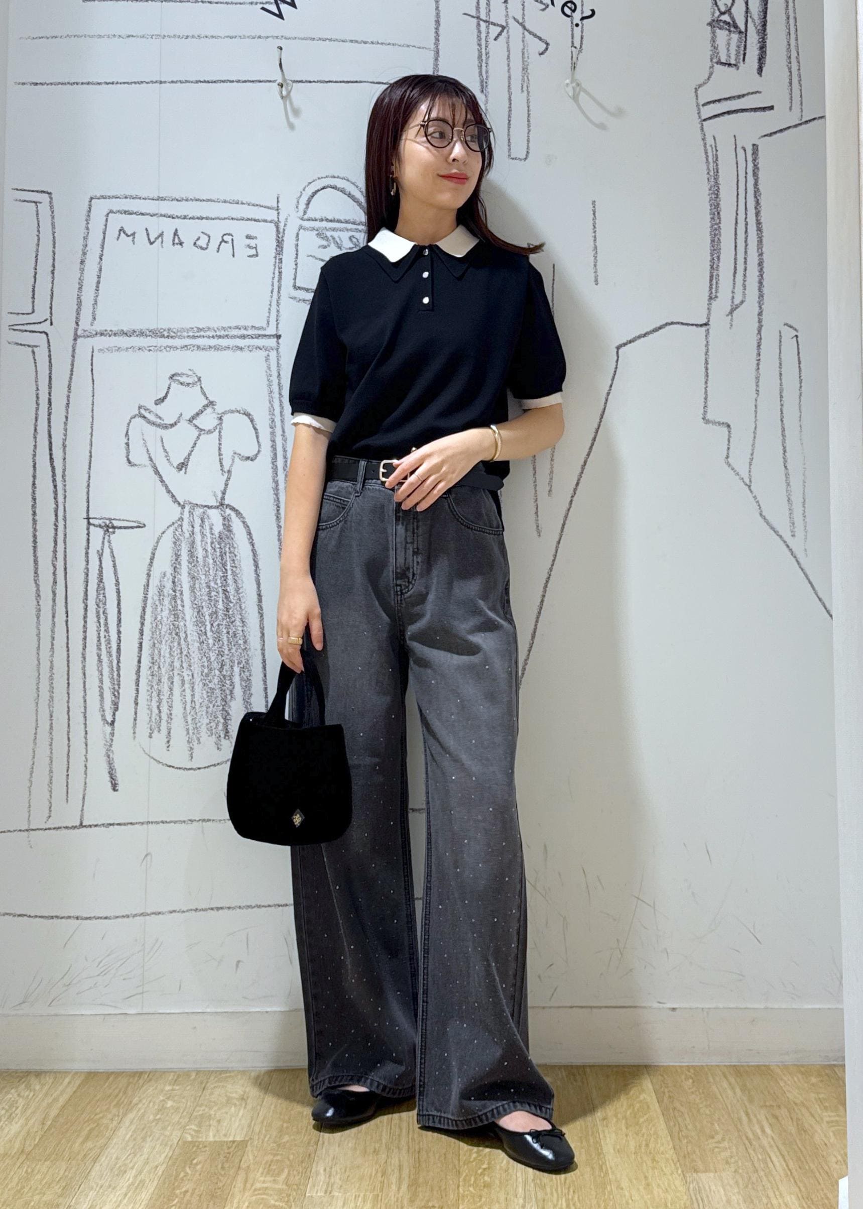 ROPE' PICNICの【新色追加】バイカラーレイヤード風ニットポロシャツを使ったコーディネートを紹介します。｜Rakuten Fashion(楽天ファッション／旧楽天ブランドアベニュー)6197771