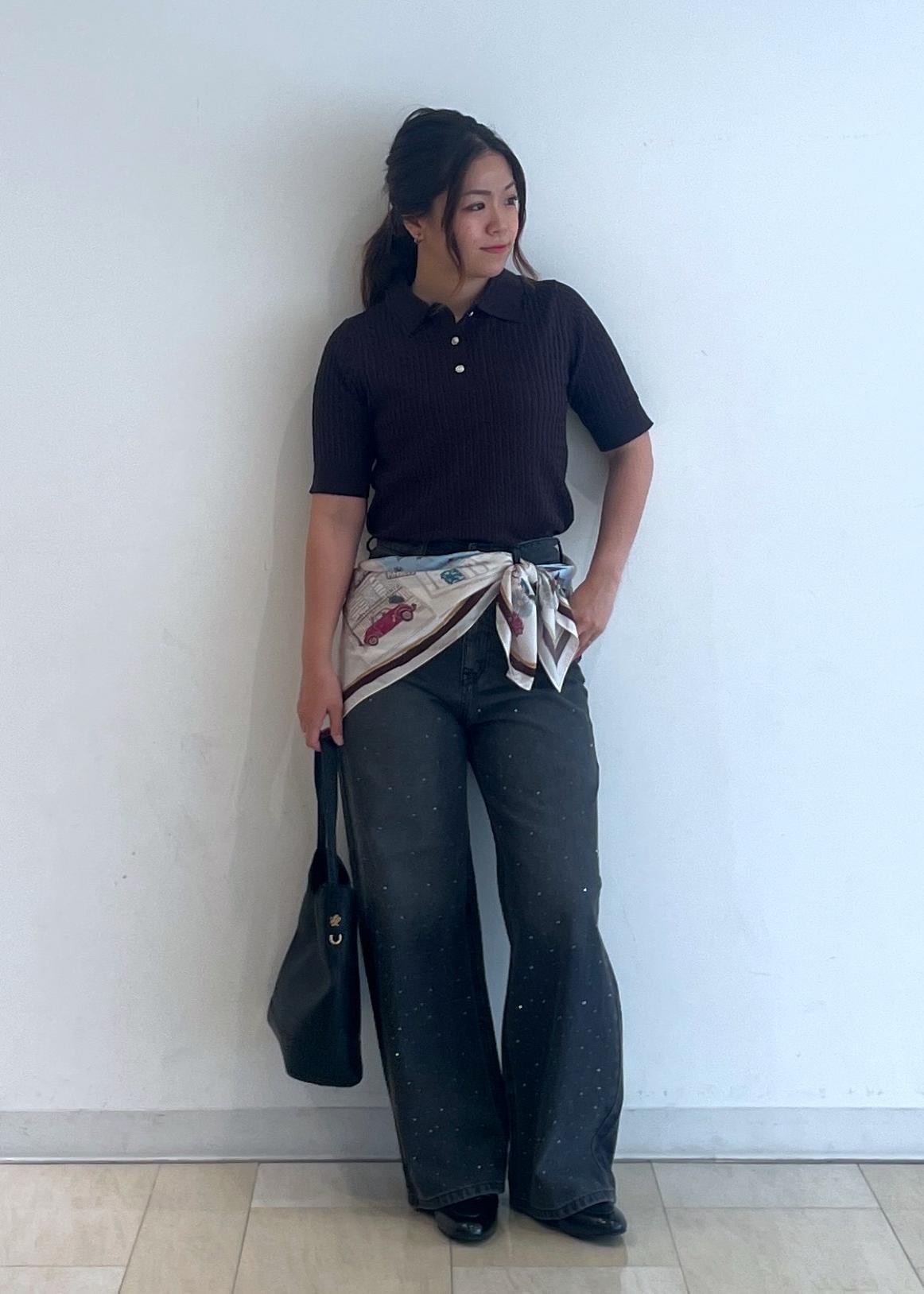 ROPE' PICNICのミニケーブルハーフスリーブニットポロシャツを使ったコーディネートを紹介します。｜Rakuten Fashion(楽天ファッション／旧楽天ブランドアベニュー)6197787