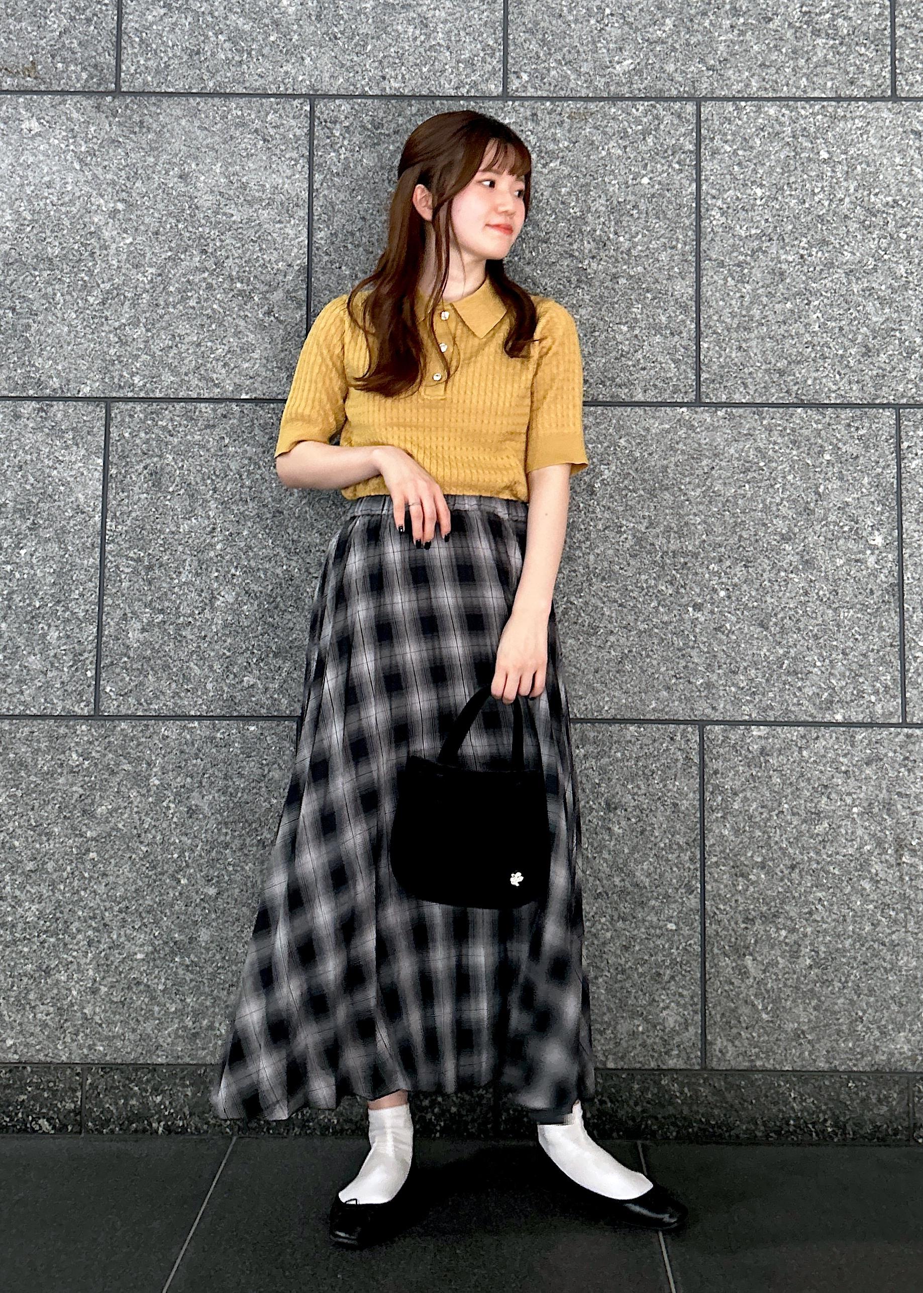 ROPE' PICNICのミニケーブルハーフスリーブニットポロシャツを使ったコーディネートを紹介します。｜Rakuten Fashion(楽天ファッション／旧楽天ブランドアベニュー)6210733