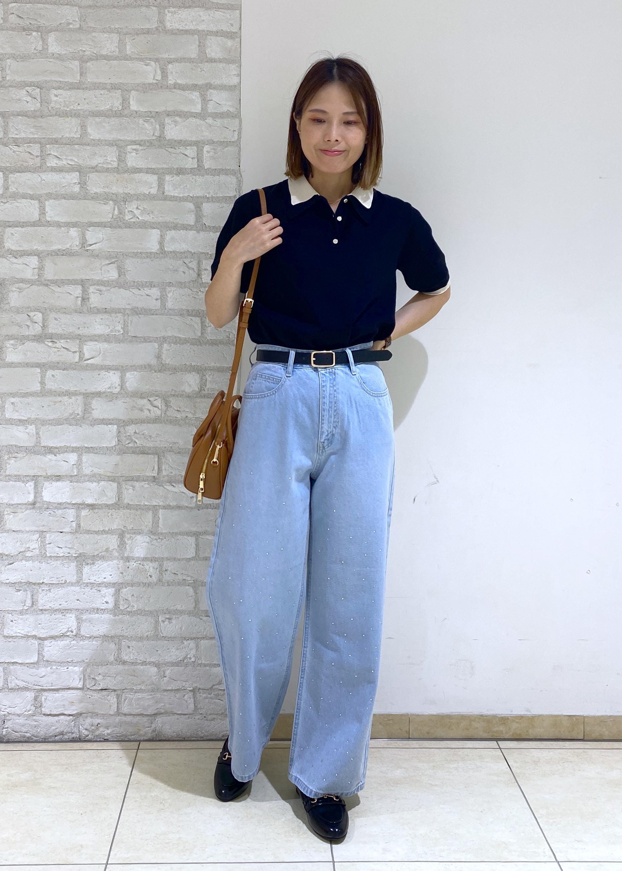 ROPE' PICNICの【新色追加】バイカラーレイヤード風ニットポロシャツを使ったコーディネートを紹介します。｜Rakuten Fashion(楽天ファッション／旧楽天ブランドアベニュー)6210718