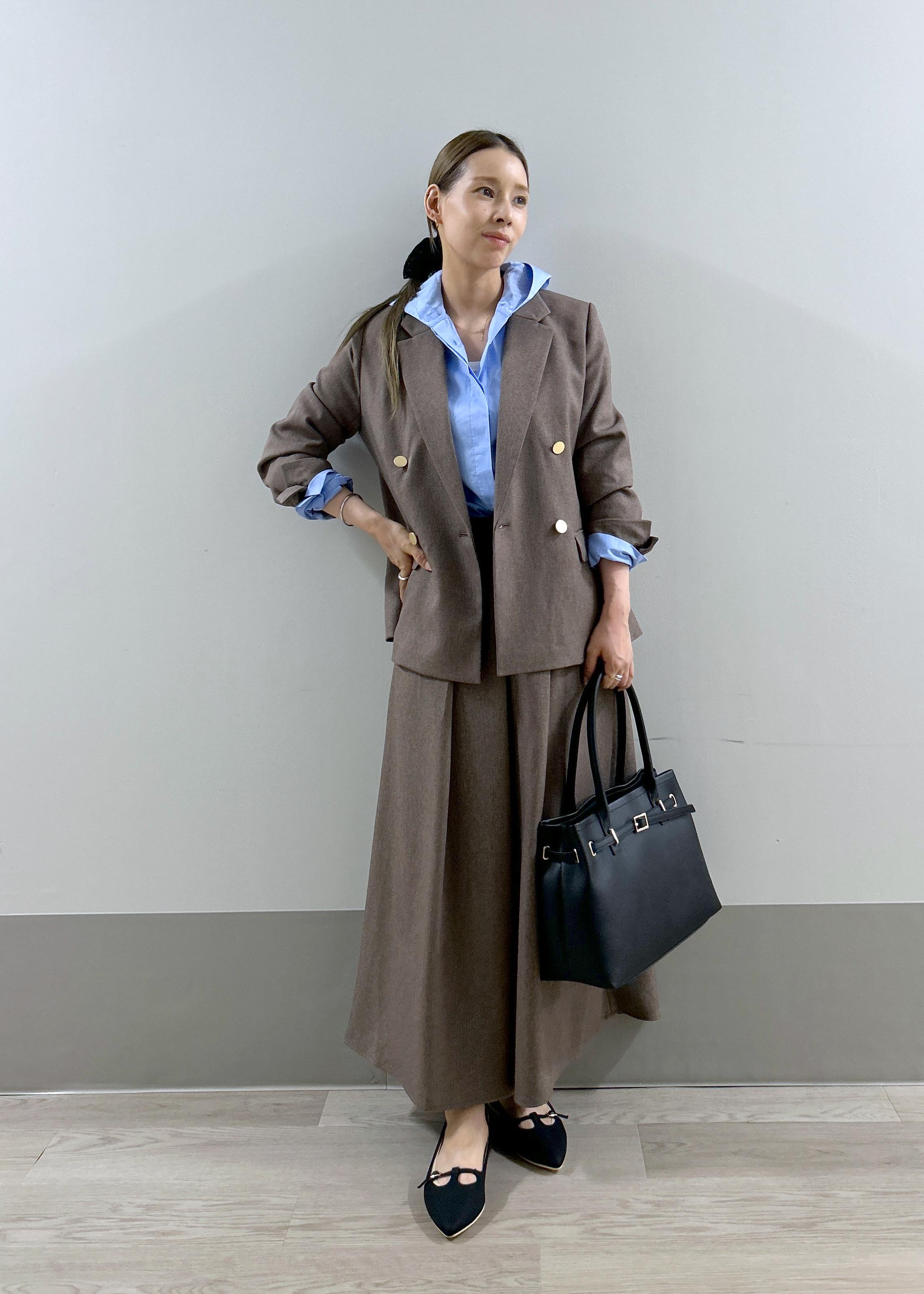 ROPE' PICNICのレディハンサムシリーズ ウールライク金ボタンジャケット(半裏地)/セットアップ・通勤対応を使ったコーディネートを紹介します。｜Rakuten Fashion(楽天ファッション／旧楽天ブランドアベニュー)6210746
