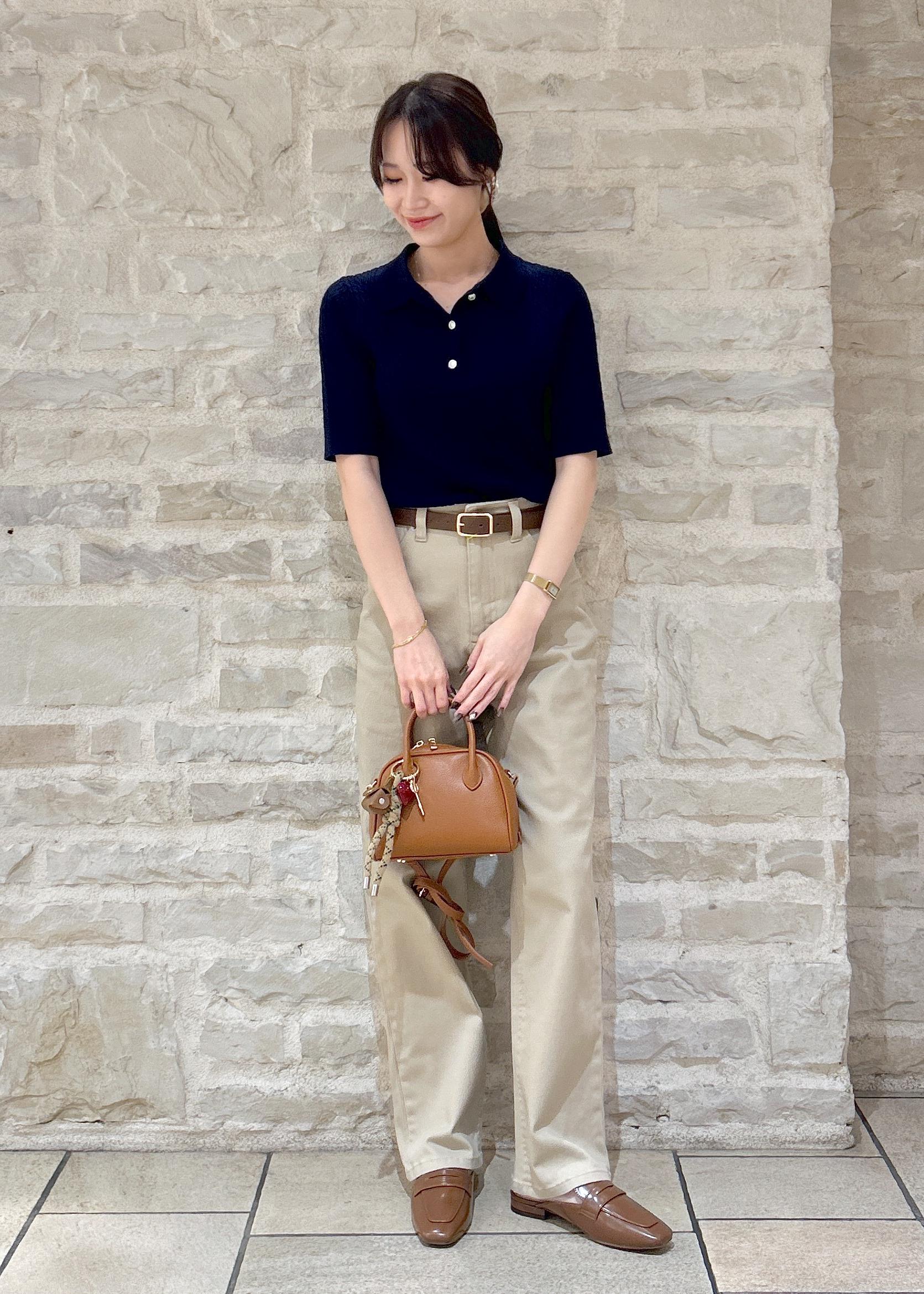 ROPE' PICNICのミニケーブルハーフスリーブニットポロシャツを使ったコーディネートを紹介します。｜Rakuten Fashion(楽天ファッション／旧楽天ブランドアベニュー)6210747