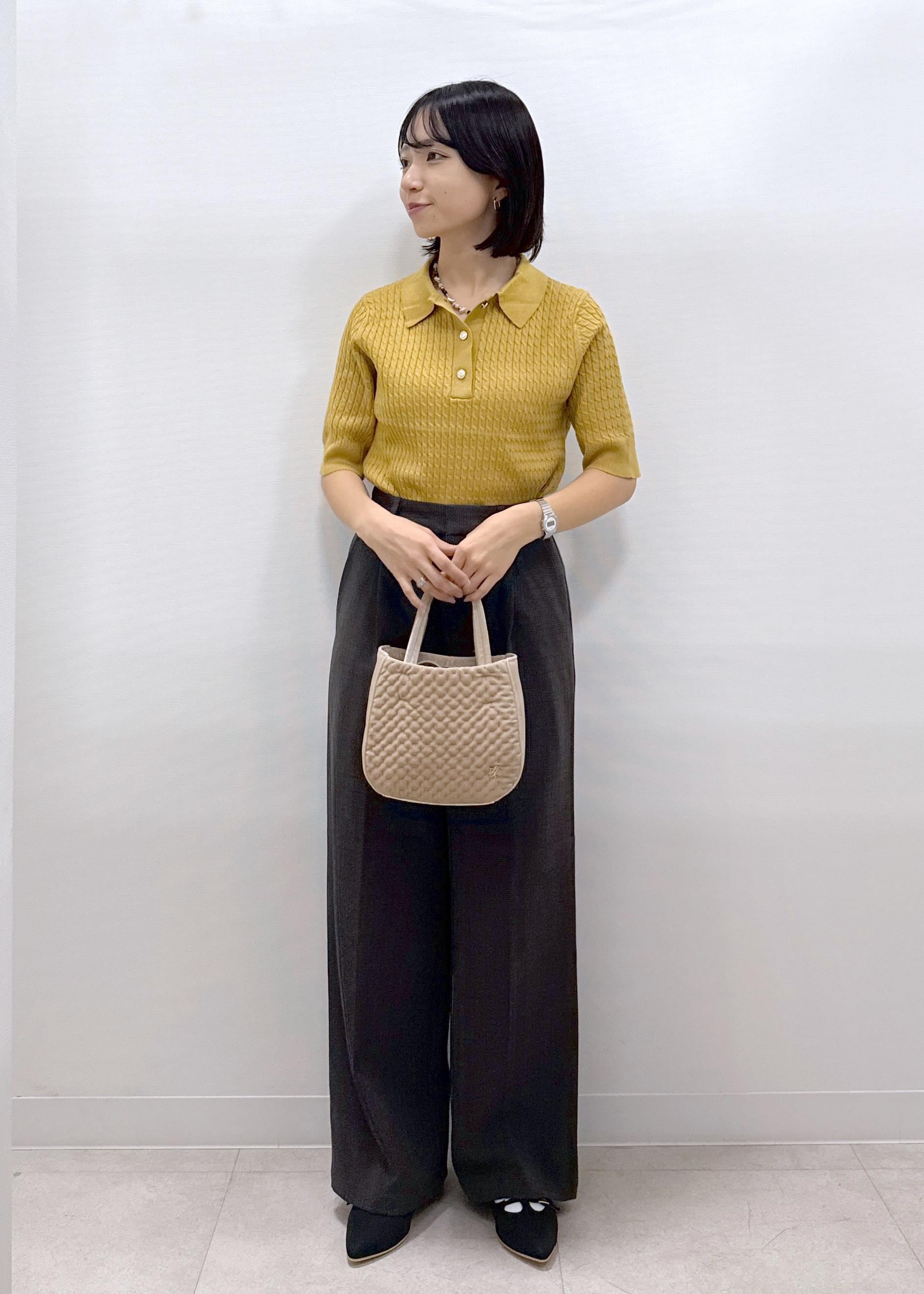 ROPE' PICNICのミニケーブルハーフスリーブニットポロシャツを使ったコーディネートを紹介します。｜Rakuten Fashion(楽天ファッション／旧楽天ブランドアベニュー)6210759