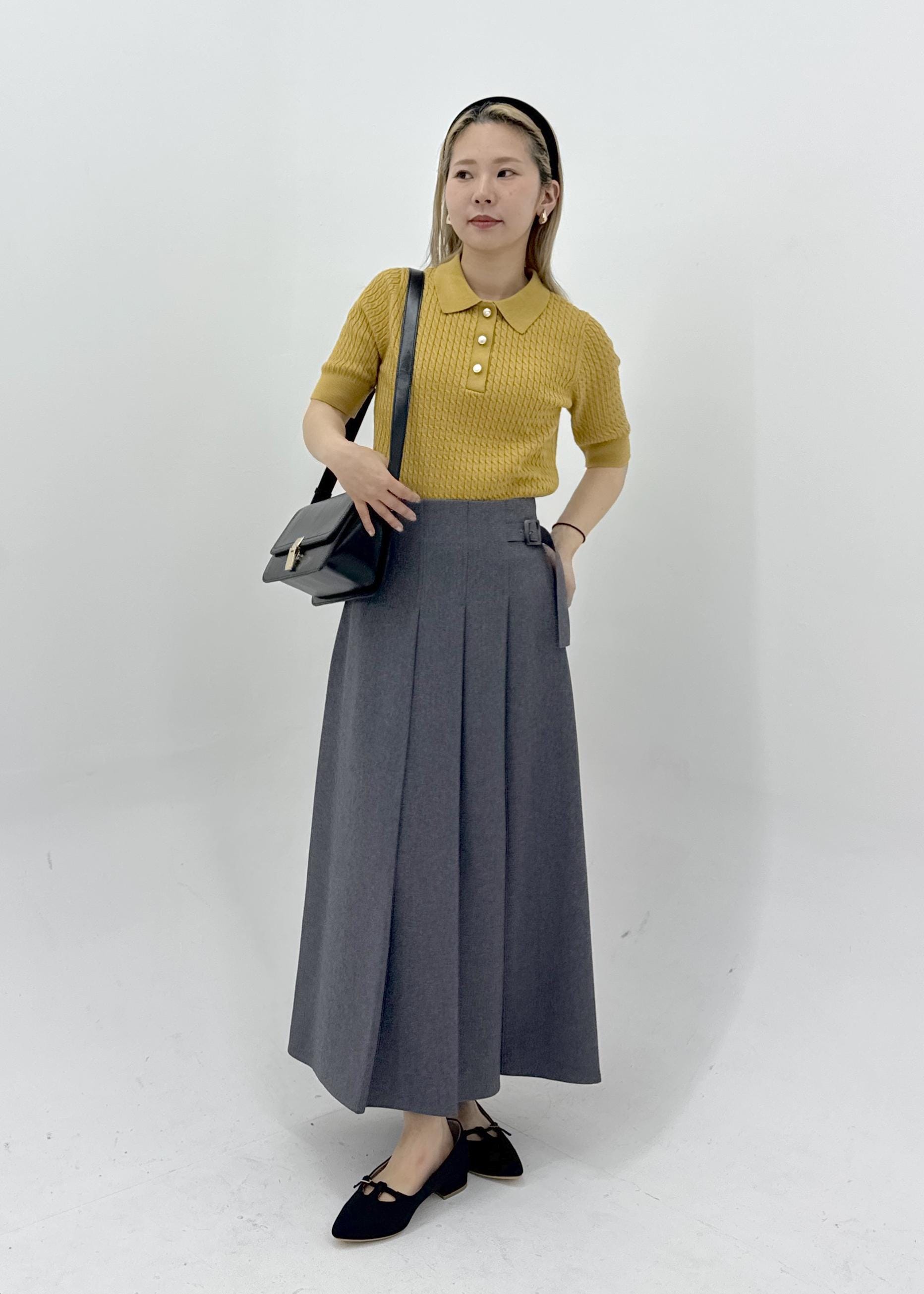 ROPE' PICNICのミニケーブルハーフスリーブニットポロシャツを使ったコーディネートを紹介します。｜Rakuten Fashion(楽天ファッション／旧楽天ブランドアベニュー)6210765