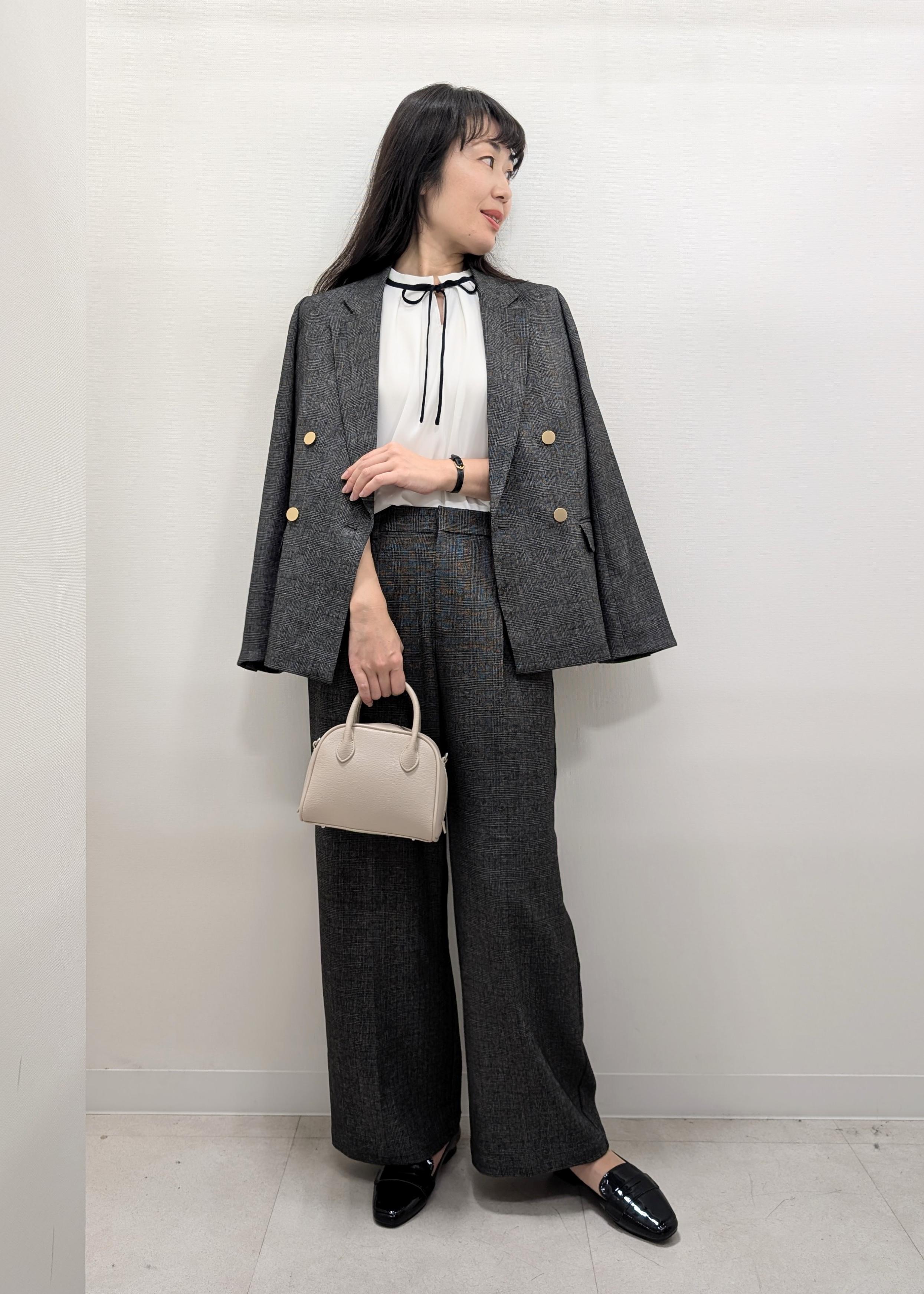 ROPE' PICNICのレディハンサムシリーズ ウールライク金ボタンジャケット(半裏地)/セットアップ・通勤対応を使ったコーディネートを紹介します。｜Rakuten Fashion(楽天ファッション／旧楽天ブランドアベニュー)6210772