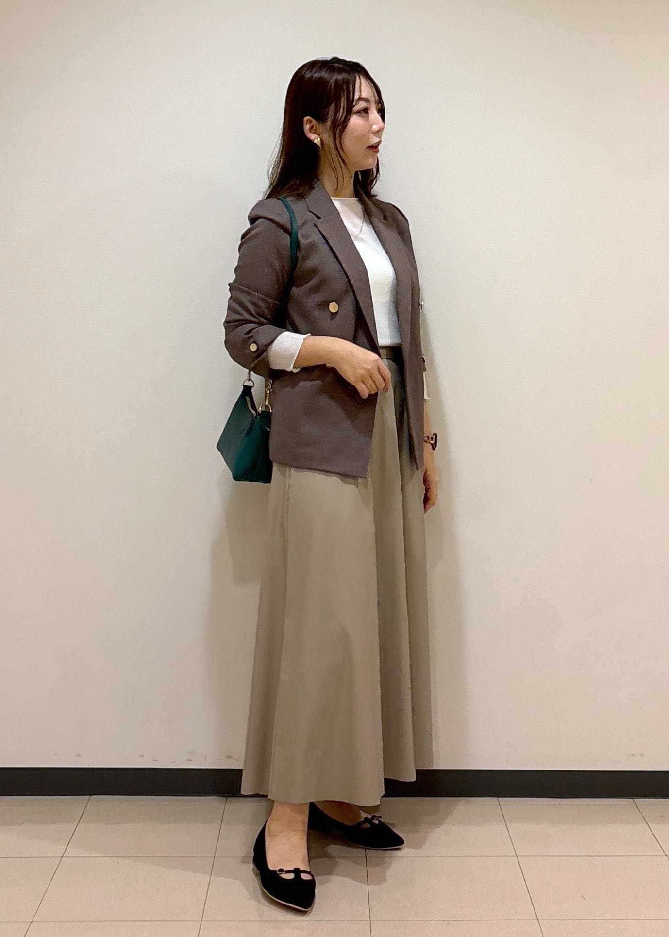 ROPE' PICNICのレディハンサムシリーズ ウールライク金ボタンジャケット(半裏地)/セットアップ・通勤対応を使ったコーディネートを紹介します。｜Rakuten Fashion(楽天ファッション／旧楽天ブランドアベニュー)6210775