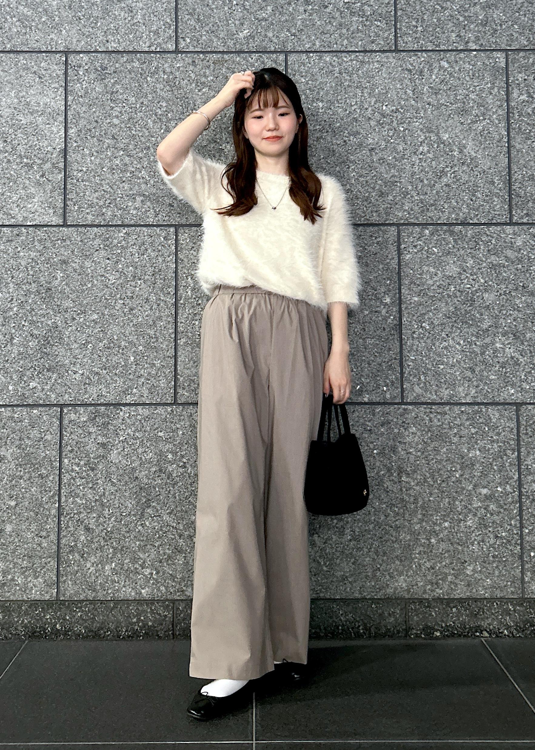 ROPE' PICNICのシャギーニットハーフスリーブプルオーバーを使ったコーディネートを紹介します。｜Rakuten Fashion(楽天ファッション／旧楽天ブランドアベニュー)6210969