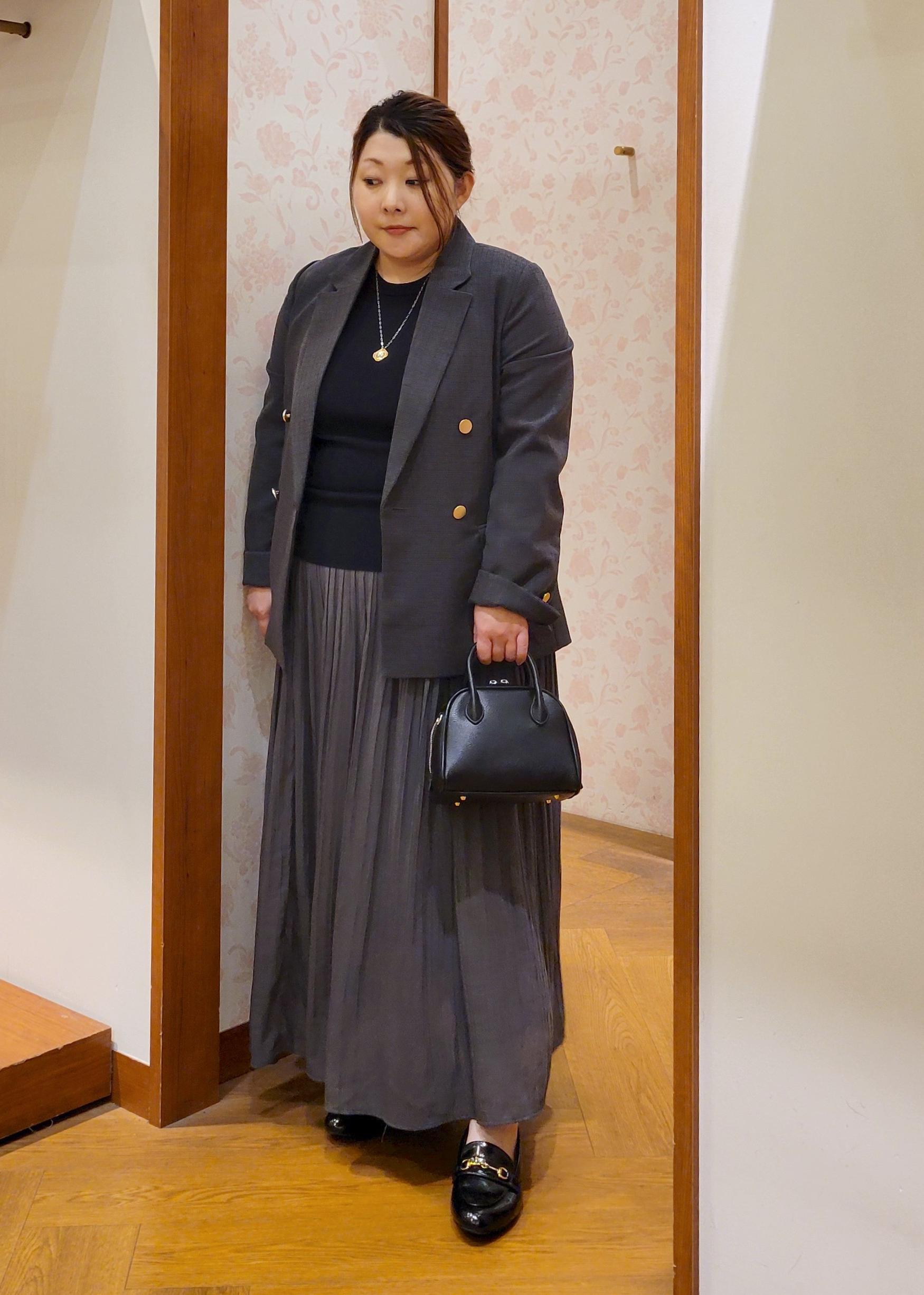 ROPE' PICNICのレディハンサムシリーズ ウールライク金ボタンジャケット(半裏地)/セットアップ・通勤対応を使ったコーディネートを紹介します。｜Rakuten Fashion(楽天ファッション／旧楽天ブランドアベニュー)6210995