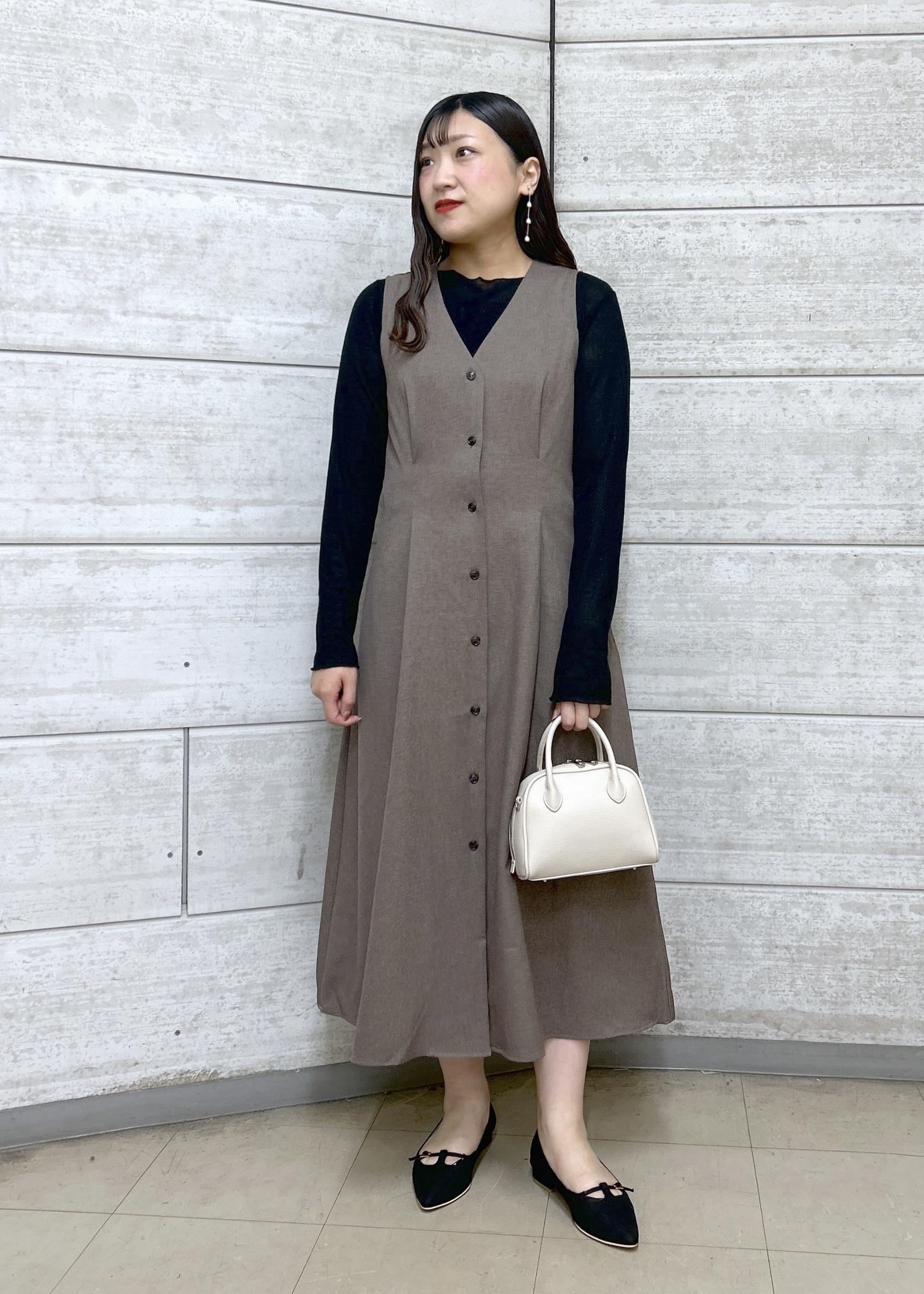 ROPE' PICNICのレディハンサムシリーズ ウールライクウエストタックジャンパースカート/セットアップ対応を使ったコーディネートを紹介します。｜Rakuten Fashion(楽天ファッション／旧楽天ブランドアベニュー)6211003