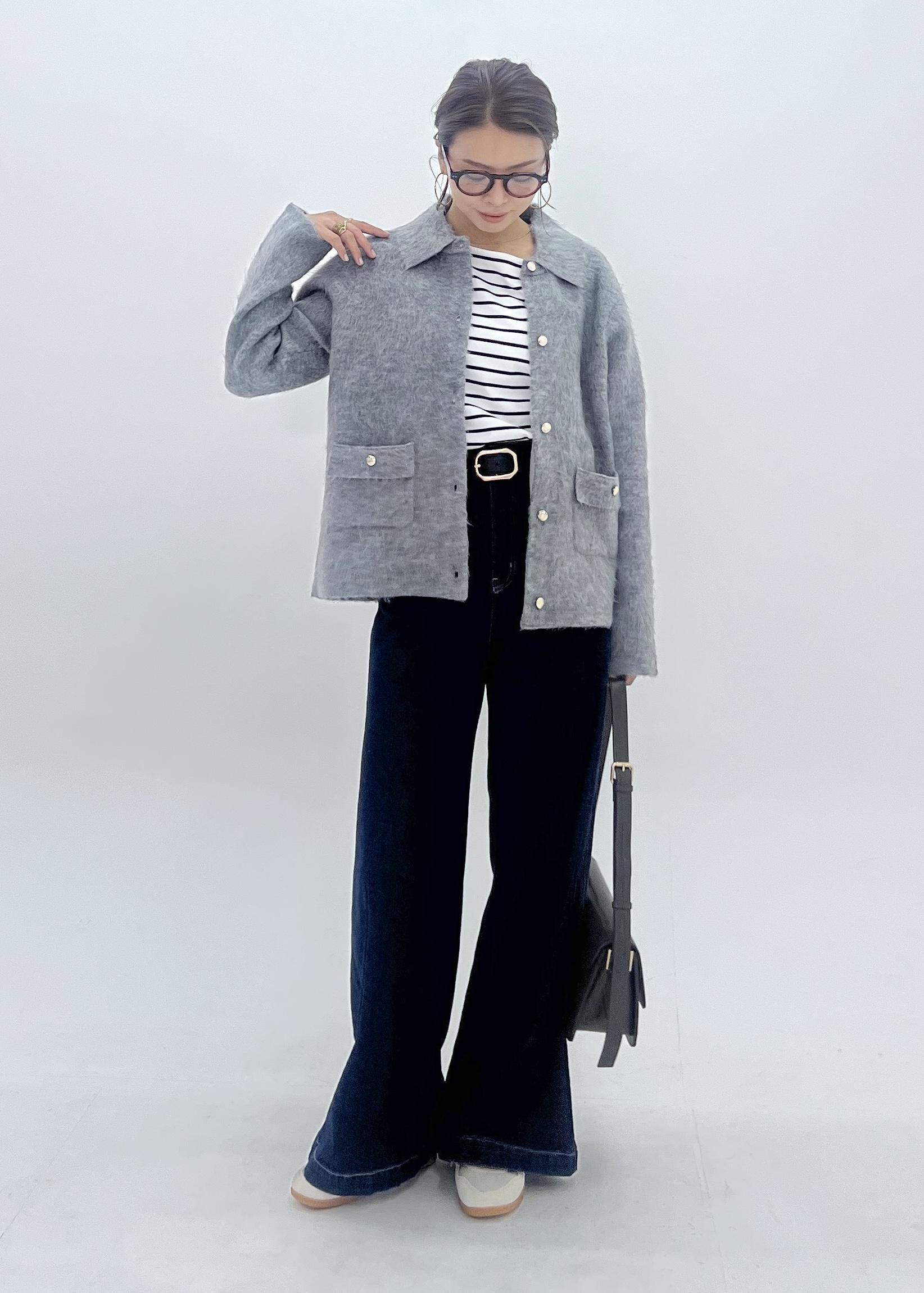 ROPE' PICNICのダブルフェイス襟取り外し起毛カーディガンを使ったコーディネートを紹介します。｜Rakuten Fashion(楽天ファッション／旧楽天ブランドアベニュー)6280025