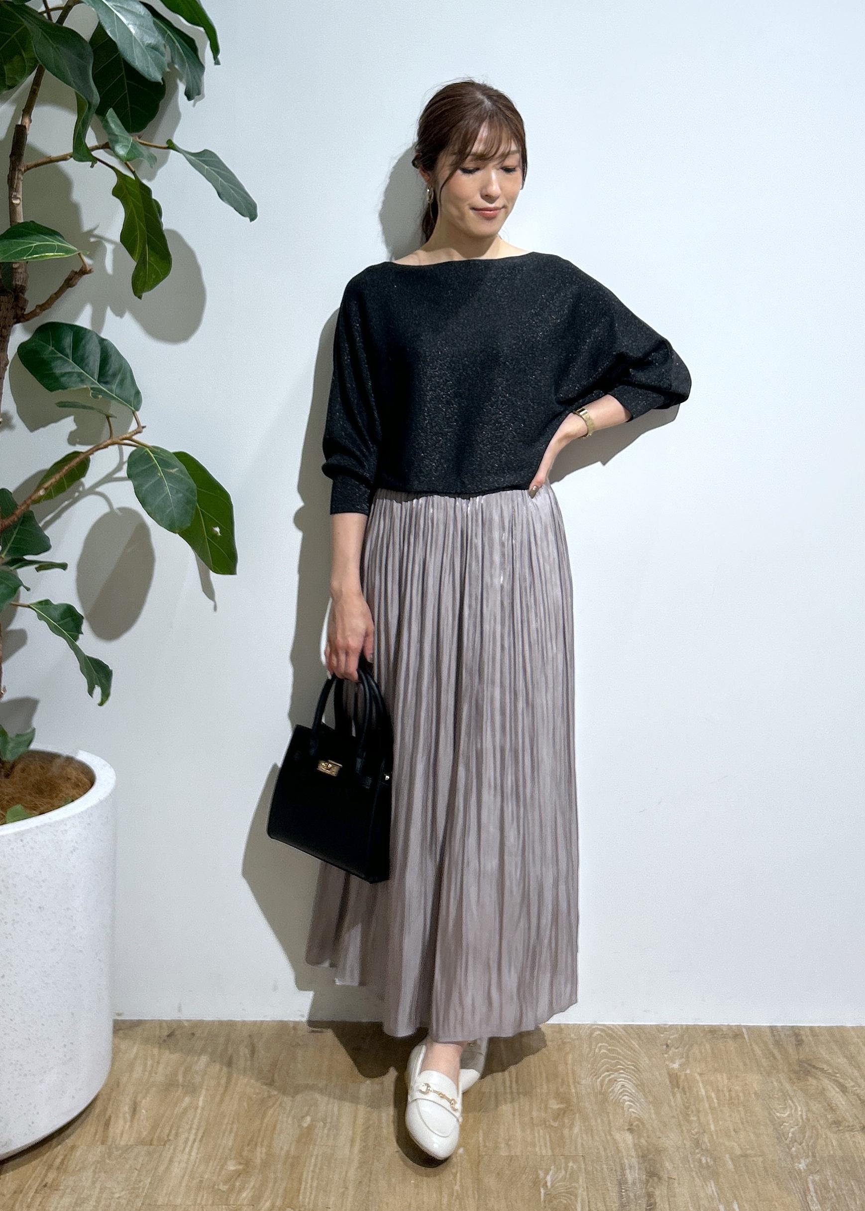 ROPE' PICNICのラメ混ドルマン7分袖ニットを使ったコーディネートを紹介します。｜Rakuten Fashion(楽天ファッション／旧楽天ブランドアベニュー)6280015