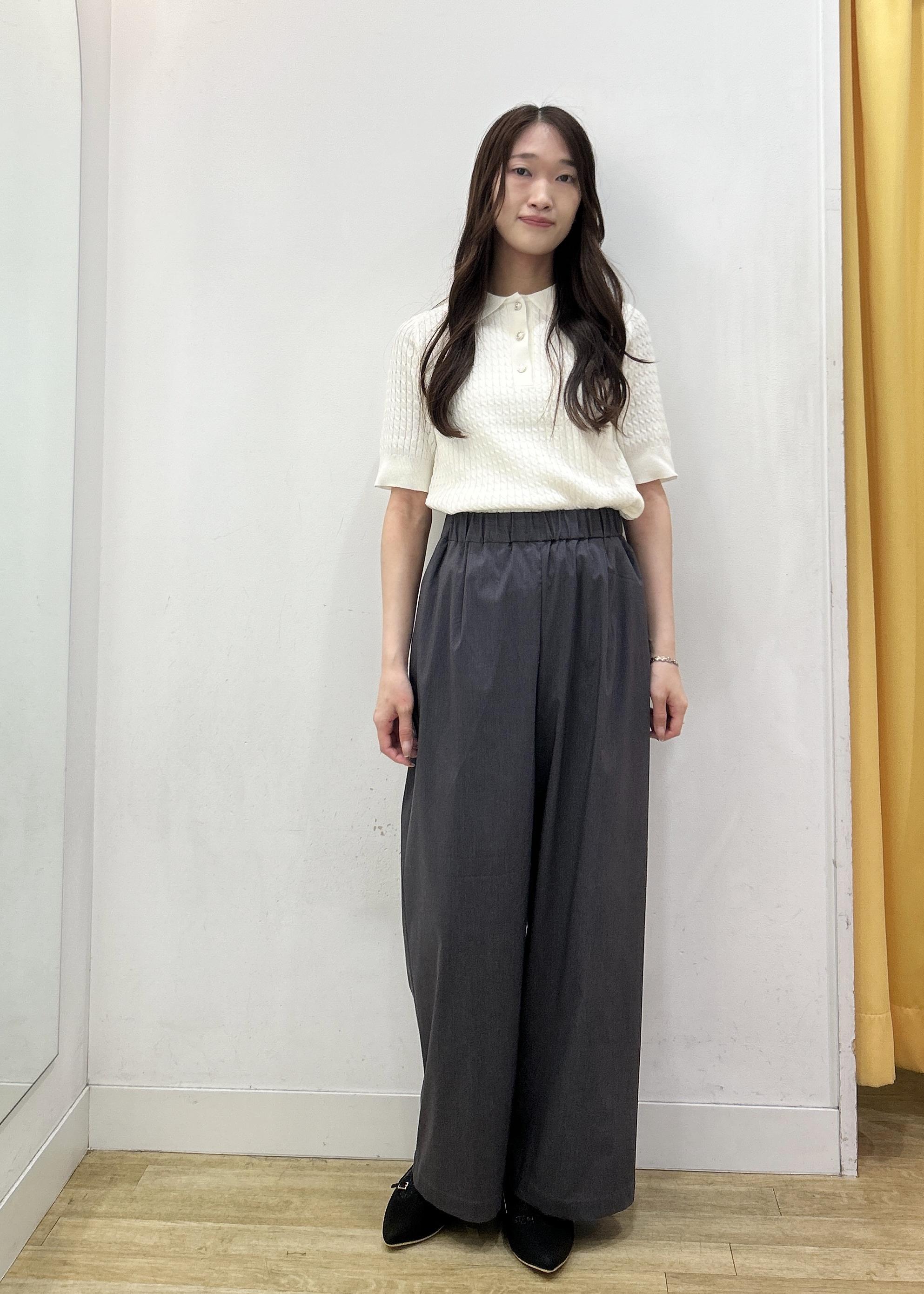 ROPE' PICNICのミニケーブルハーフスリーブニットポロシャツを使ったコーディネートを紹介します。｜Rakuten Fashion(楽天ファッション／旧楽天ブランドアベニュー)6280145