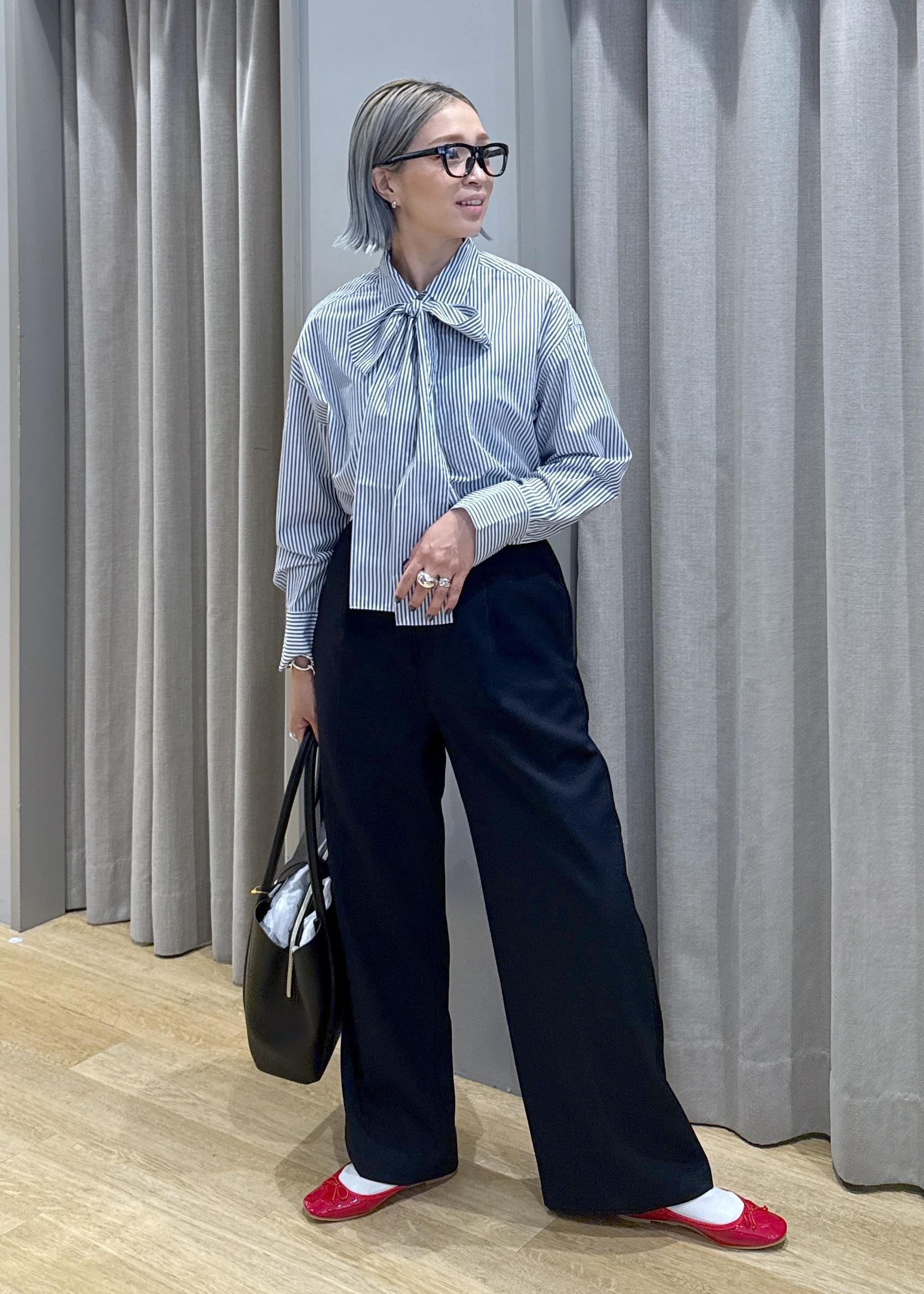 ROPE' PICNICの【防シワ】ボウタイ付きレギュラーシャツを使ったコーディネートを紹介します。｜Rakuten Fashion(楽天ファッション／旧楽天ブランドアベニュー)6280176